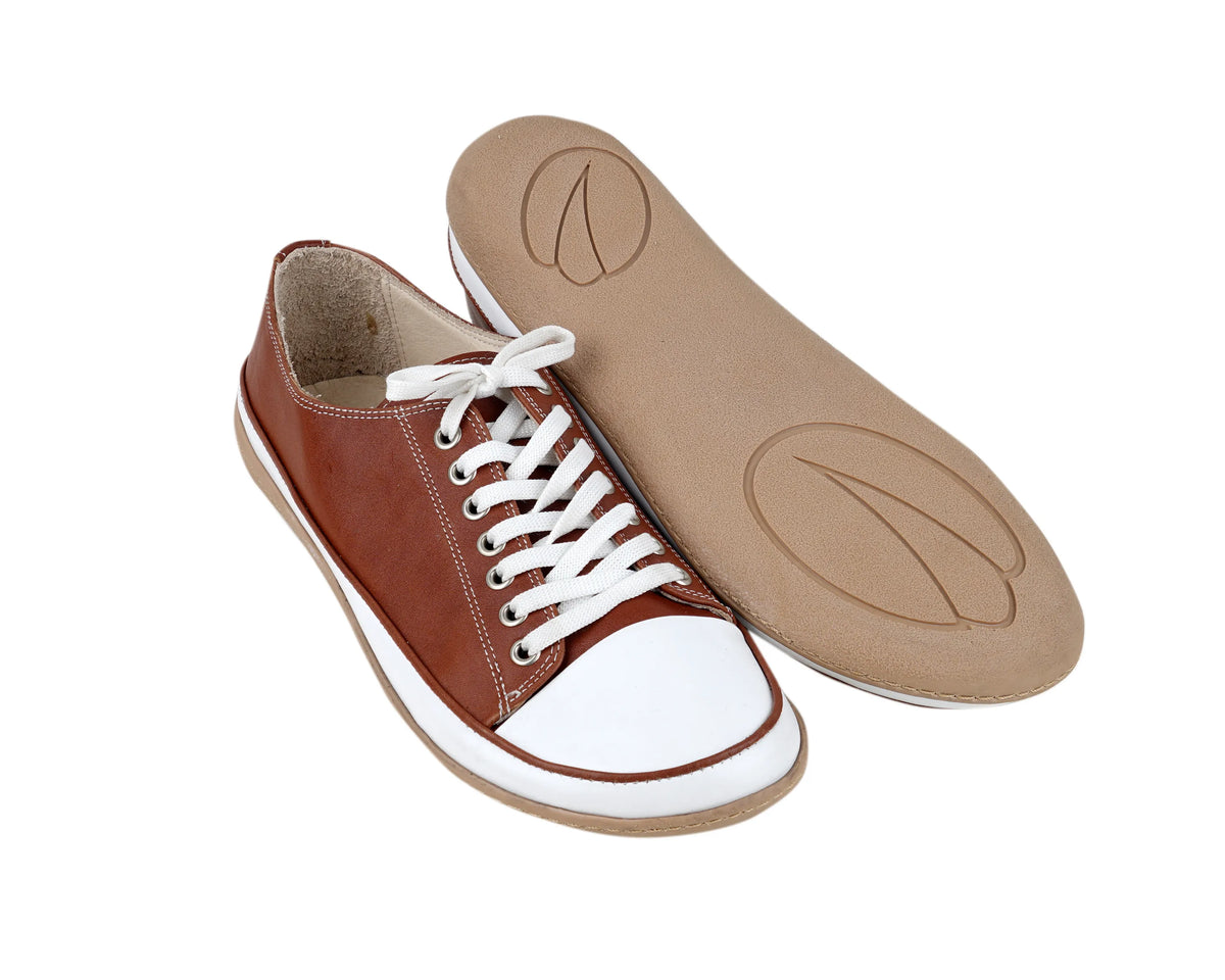 Smooth Barefoot Converse Shoes – 6mm Rubber Sole – Brown