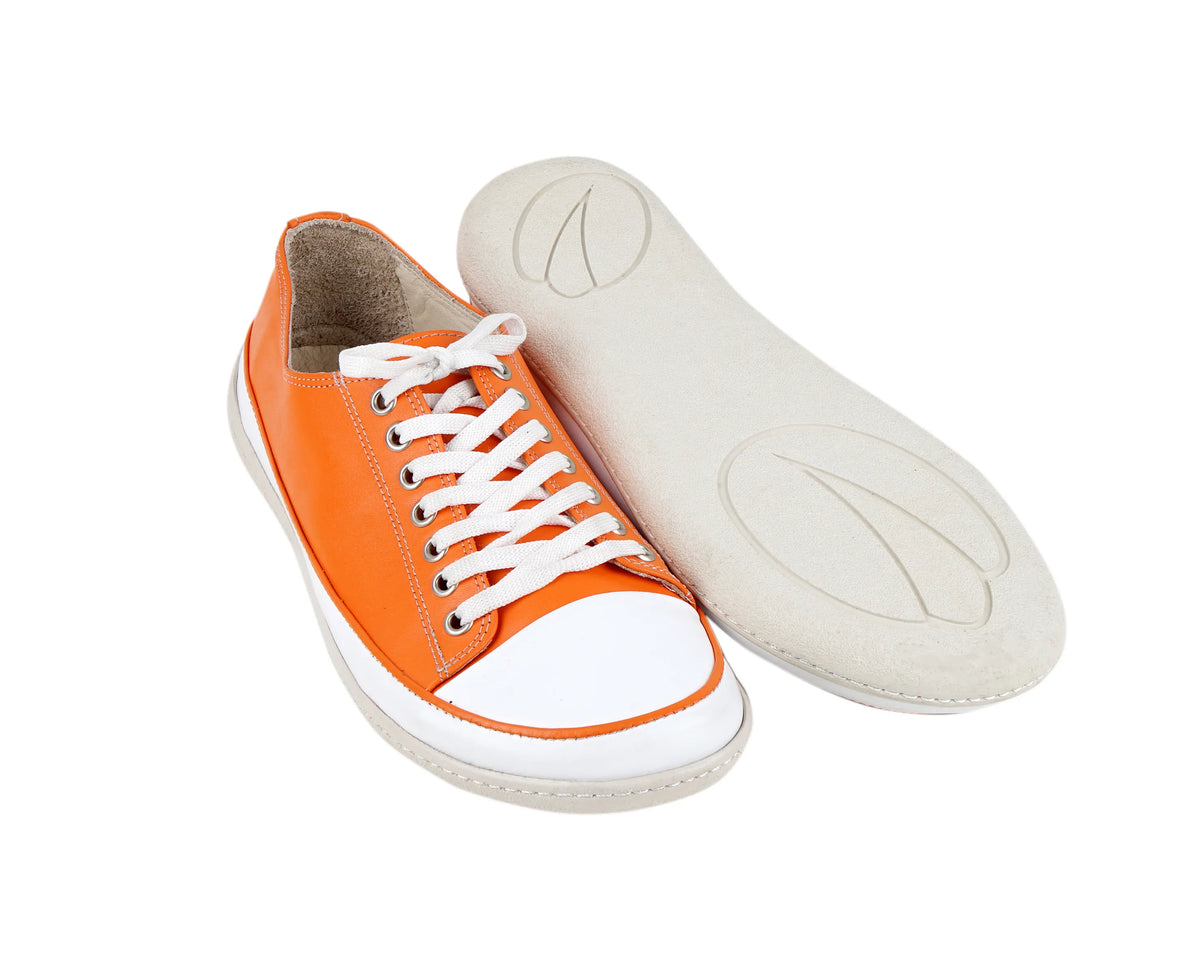 Smooth Barefoot Converse Shoes – 6mm Rubber Sole – Orange
