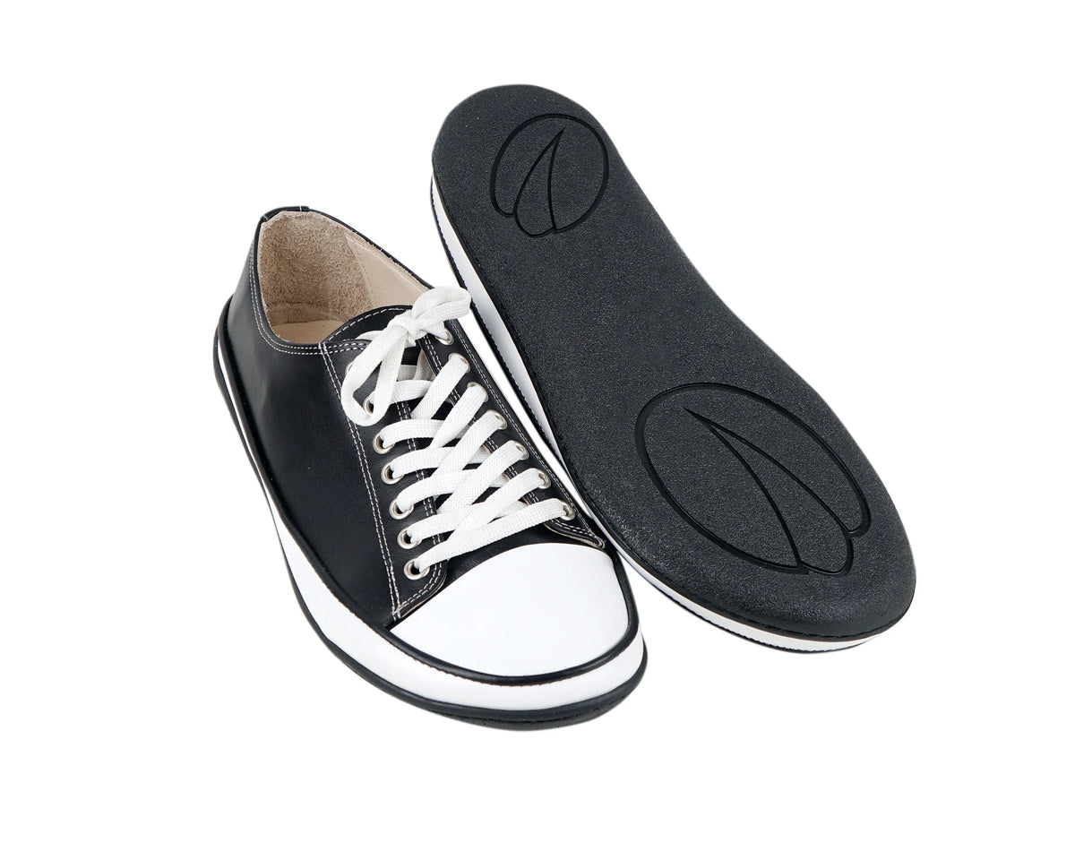 Smooth Barefoot Converse Shoes – 6mm Rubber Sole – Black