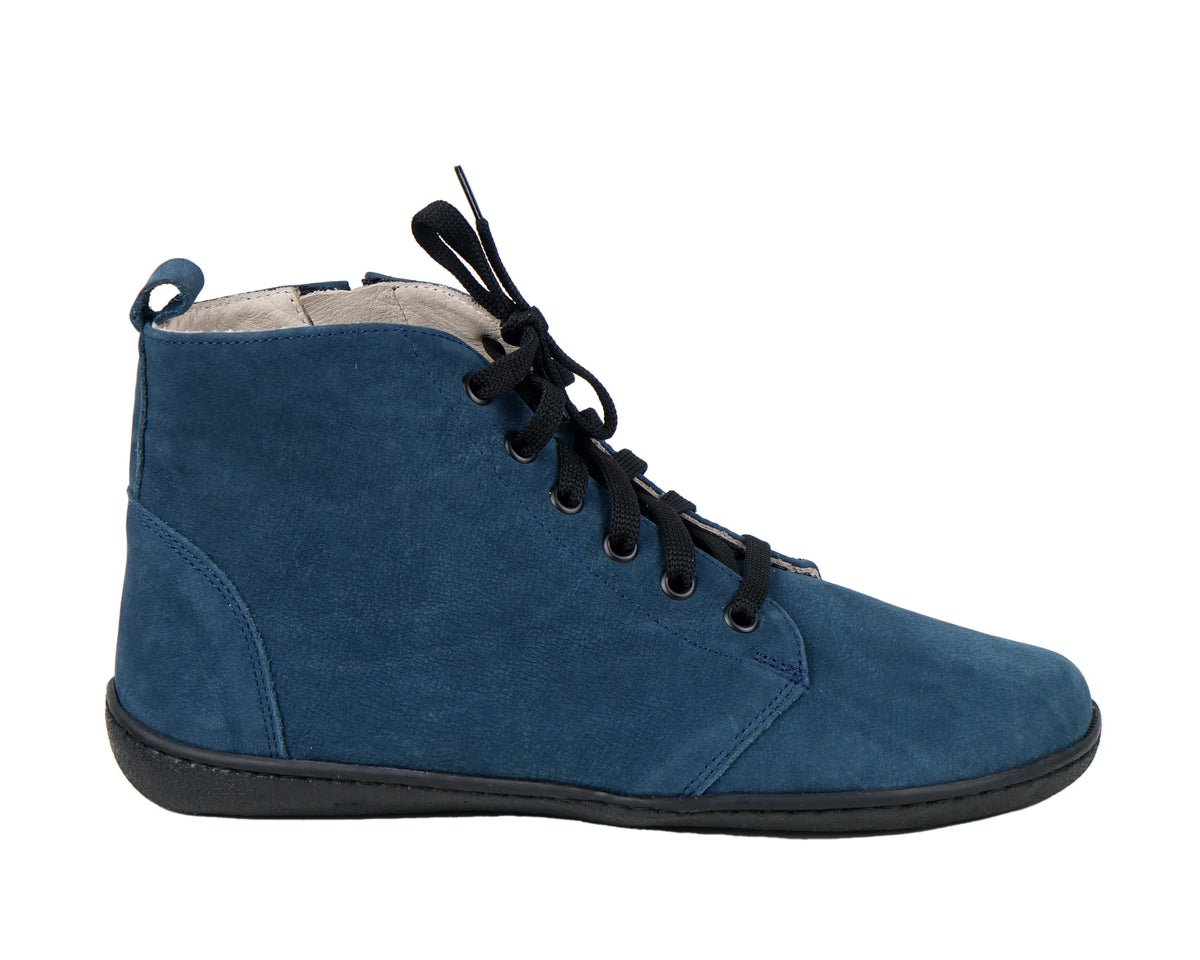 Nubuck Barefoot Laces Short Boots Shoes – 6mm Rubber Sole – Jeans