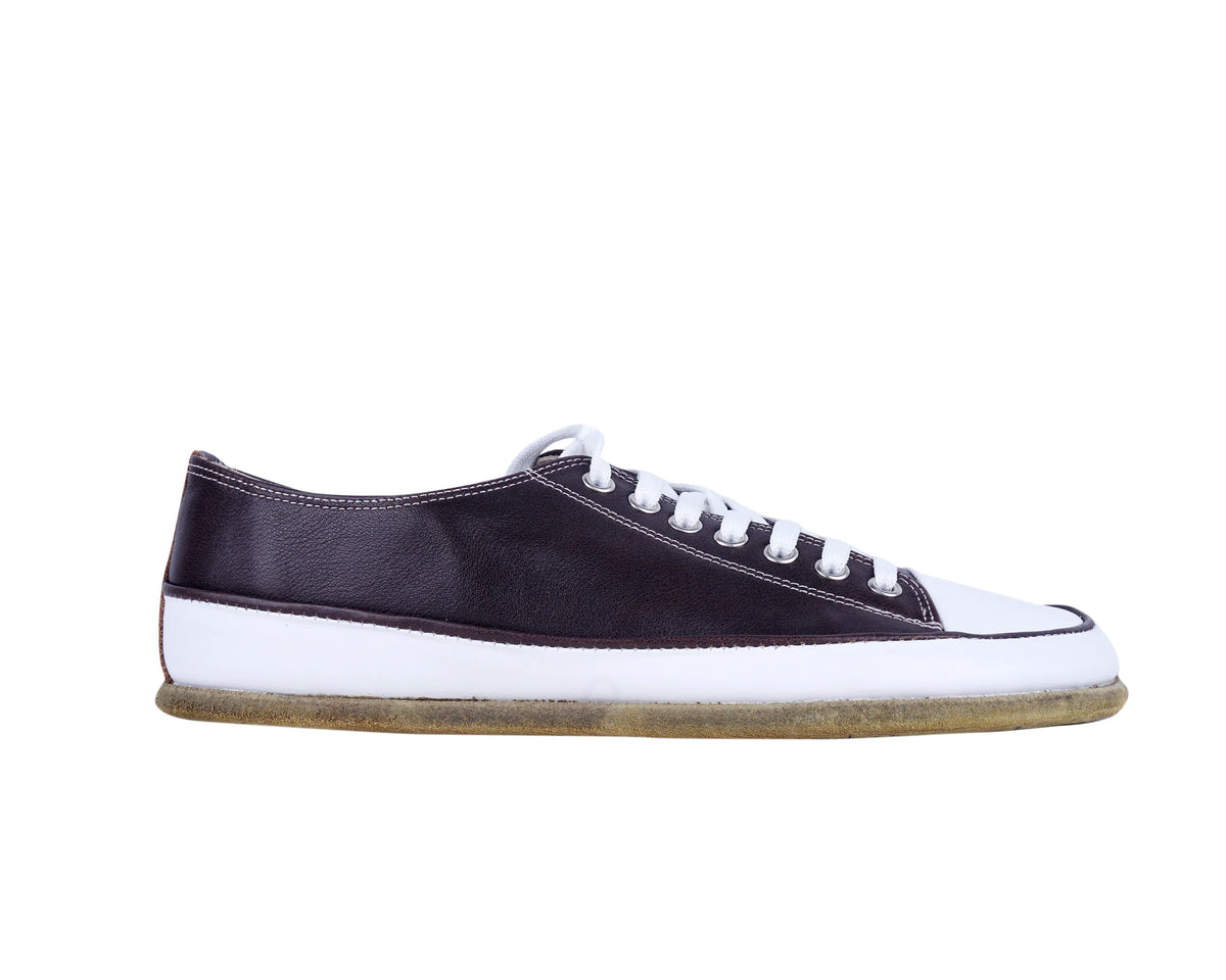 Smooth Barefoot Converse Shoes – Classic Sole — Leather Sole – Dark Brown