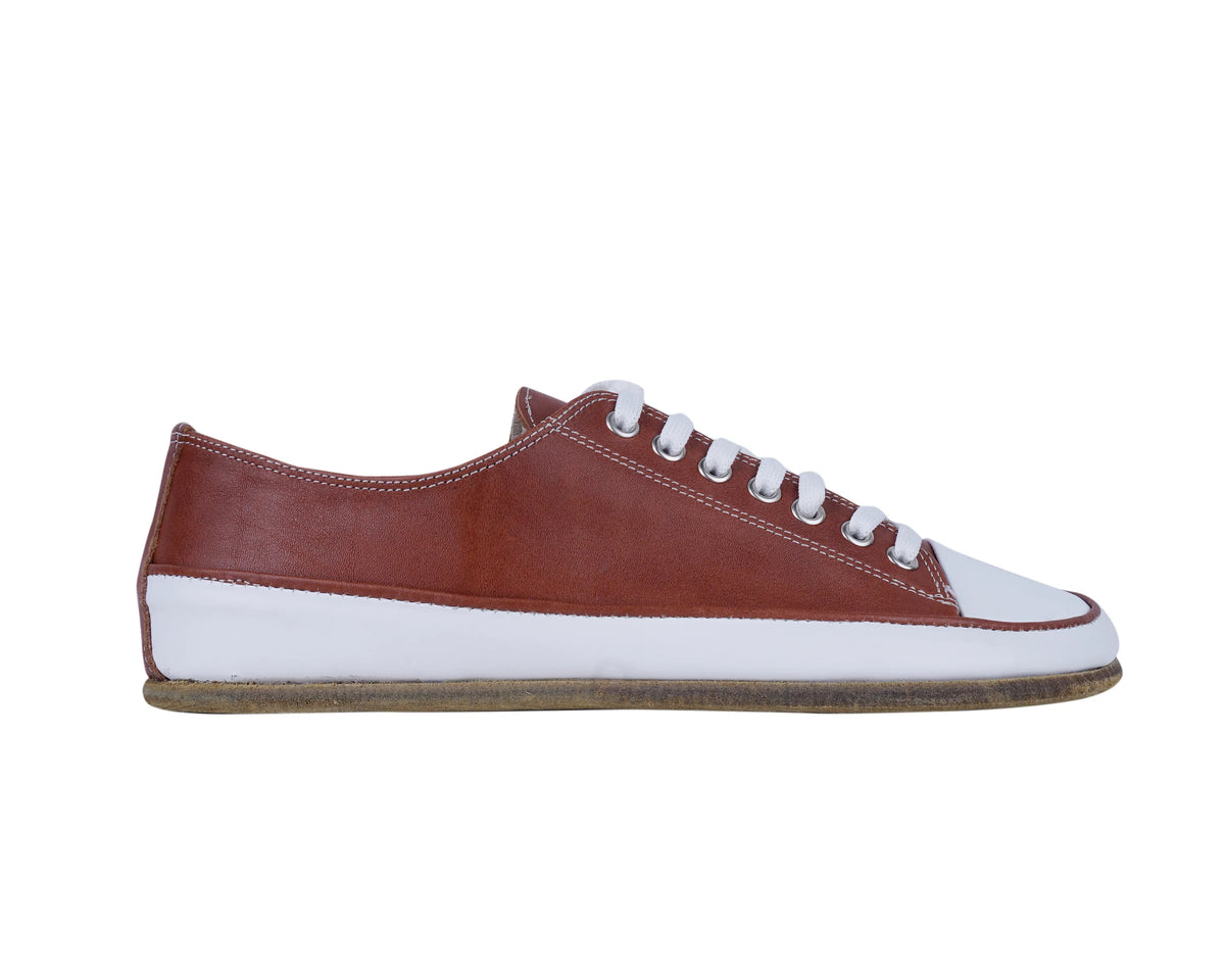 Smooth Barefoot Converse Shoes – Classic Sole — Leather Sole – Brown