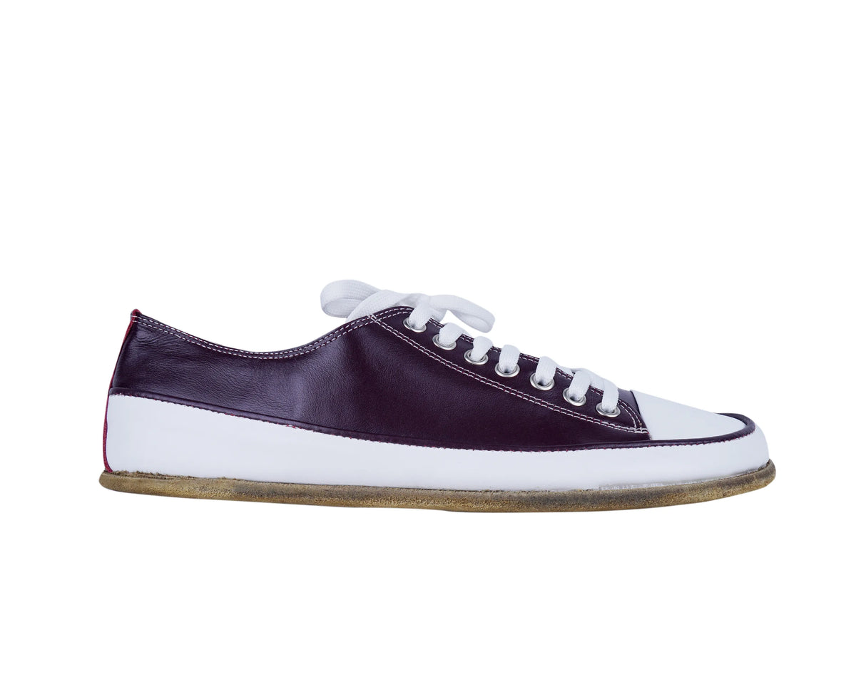 Smooth Barefoot Converse Shoes – Classic Sole — Leather Sole – Burgundy