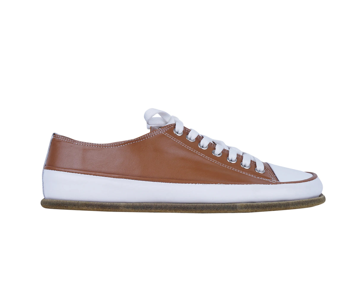 Smooth Barefoot Converse Shoes – Classic Sole — Leather Sole – Tan