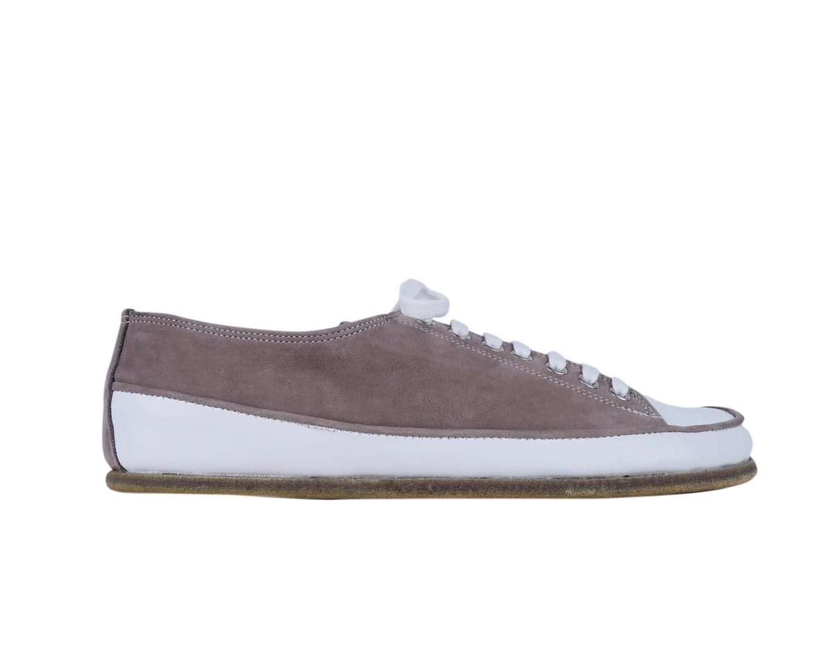 Nubuck Barefoot Converse Shoes – Classic Sole — Leather Sole – Smoked