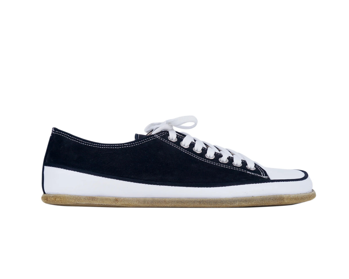 Nubuck Barefoot Converse Shoes – Classic Sole — Leather Sole – Black