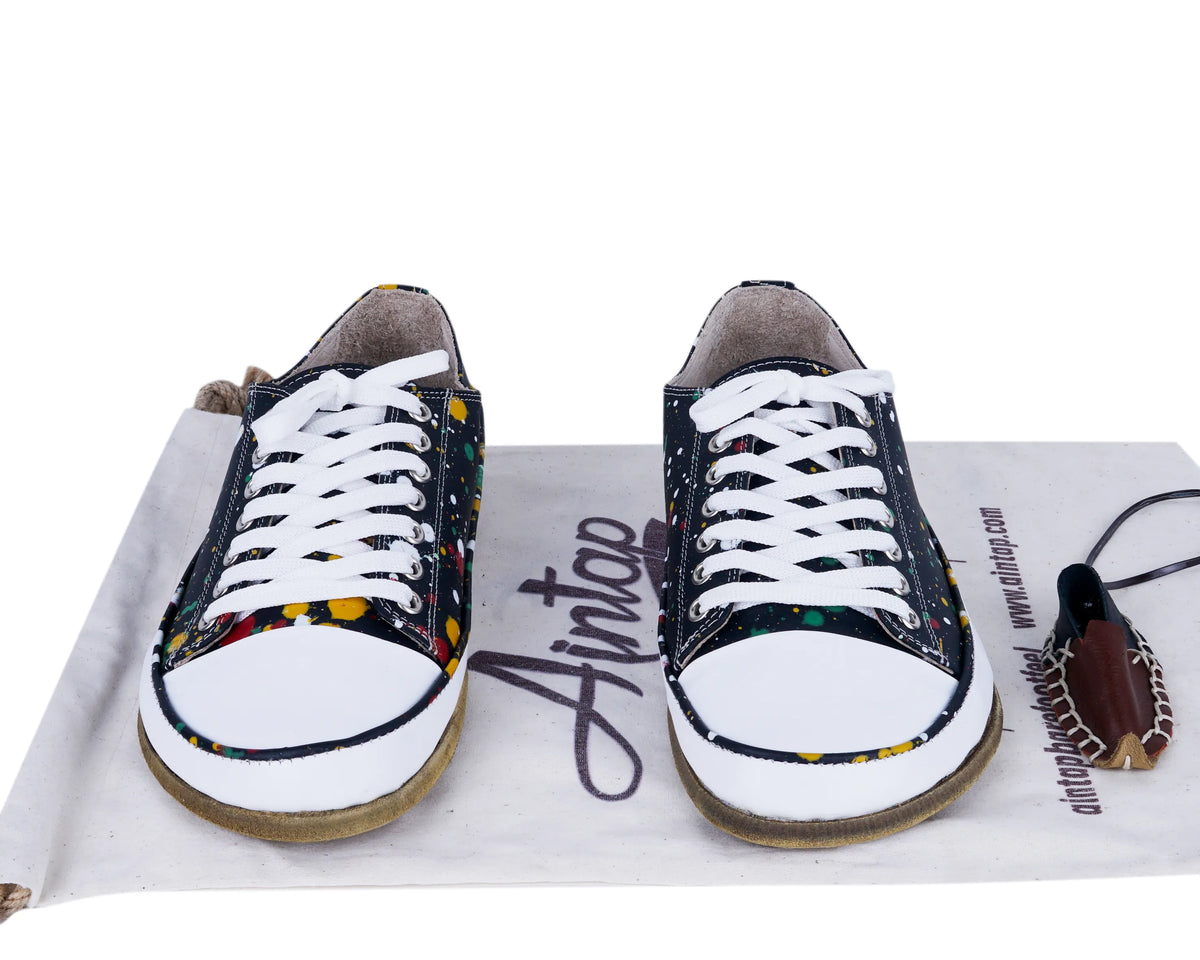 Splanter Barefoot Converse Shoes – Classic Sole — Leather Sole – Black