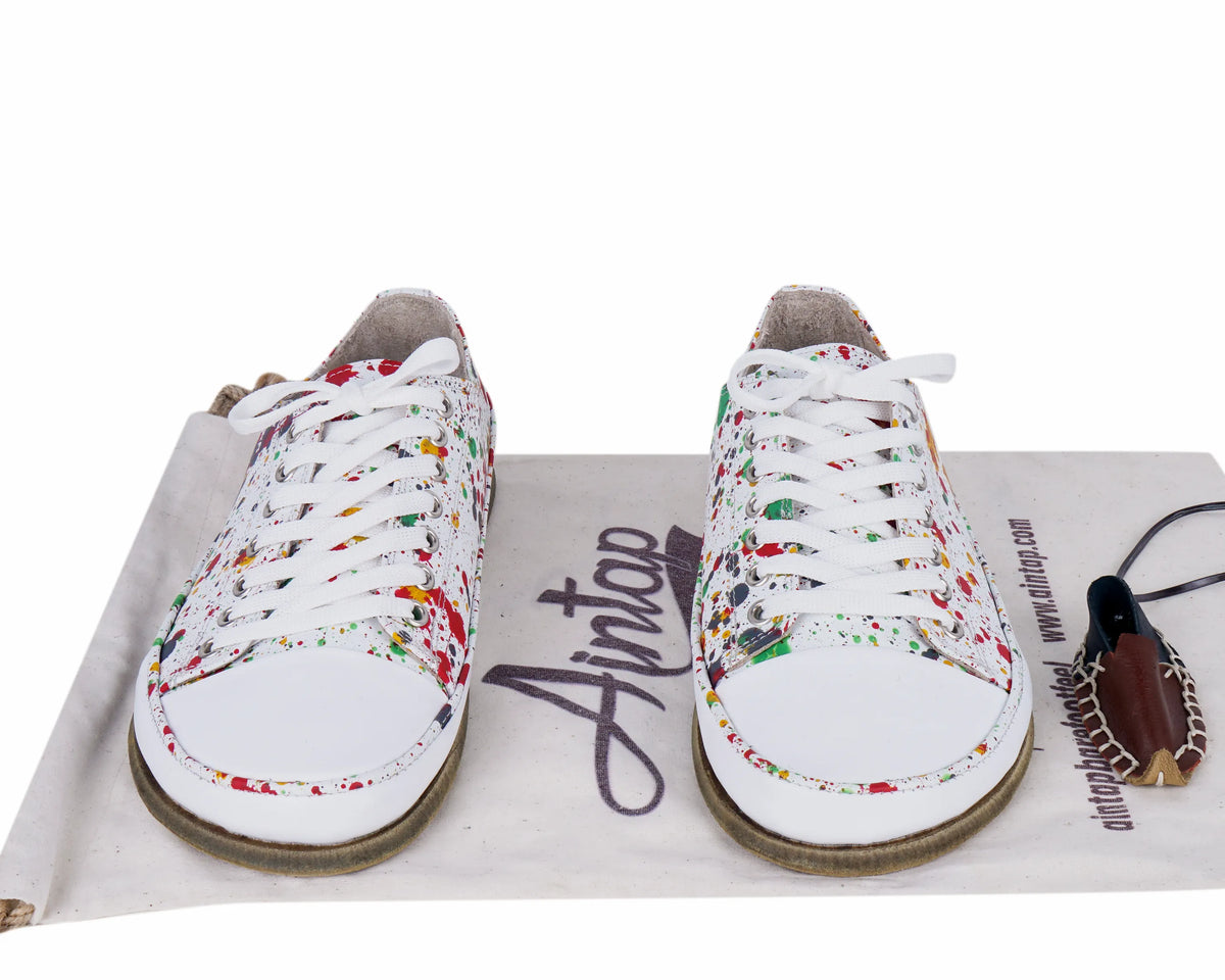 Splanter Barefoot Converse Shoes – Classic Sole — Leather Sole – White