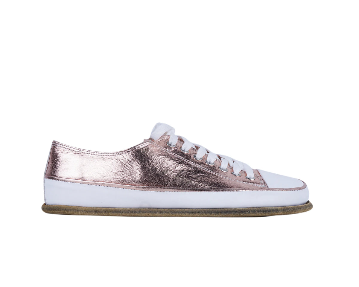 Bright Barefoot Converse Shoes – Classic Sole — Leather Sole – Rose Gold