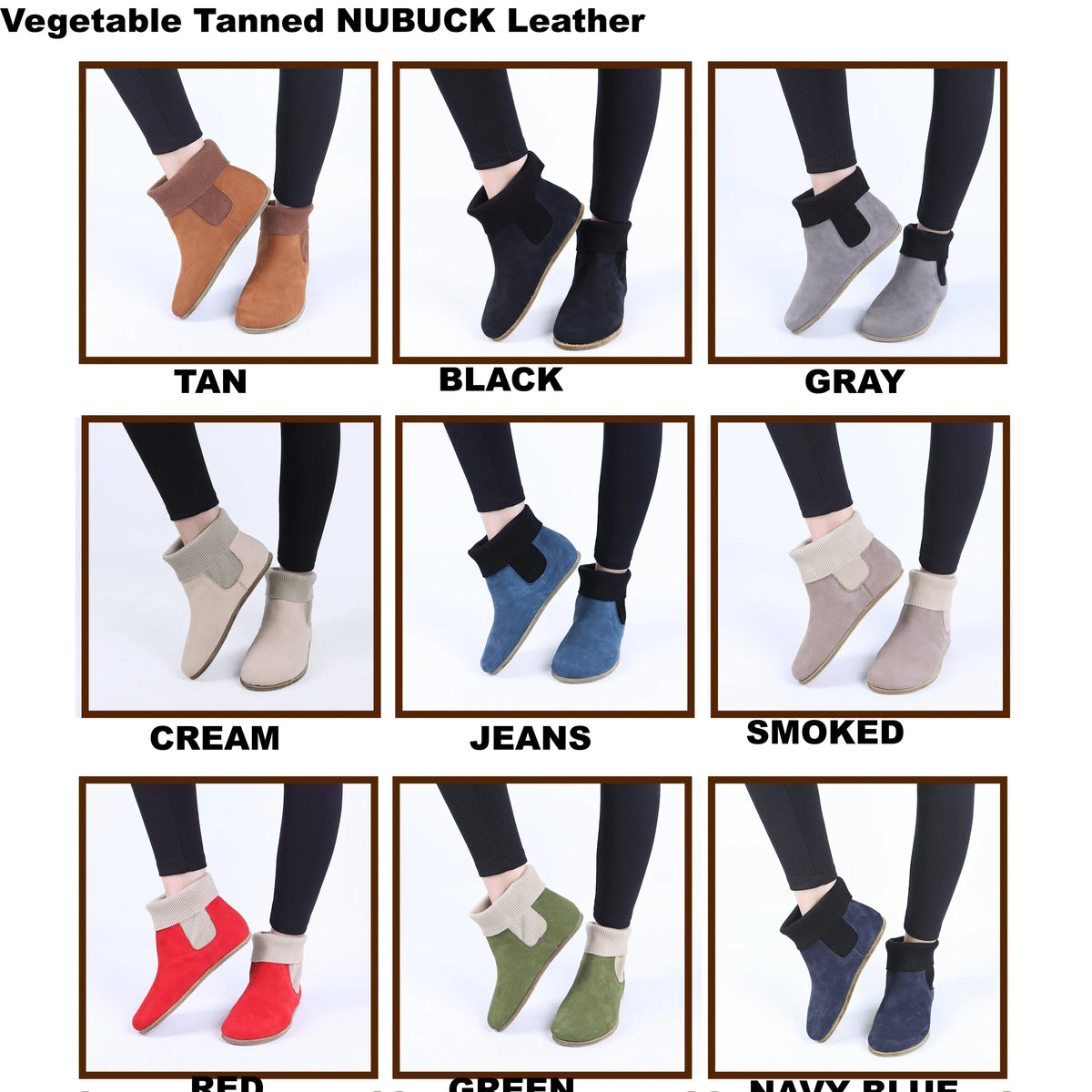 Nubuck Barefoot Socks Chelsea Shoes – Classic Sole — Leather Sole – Black