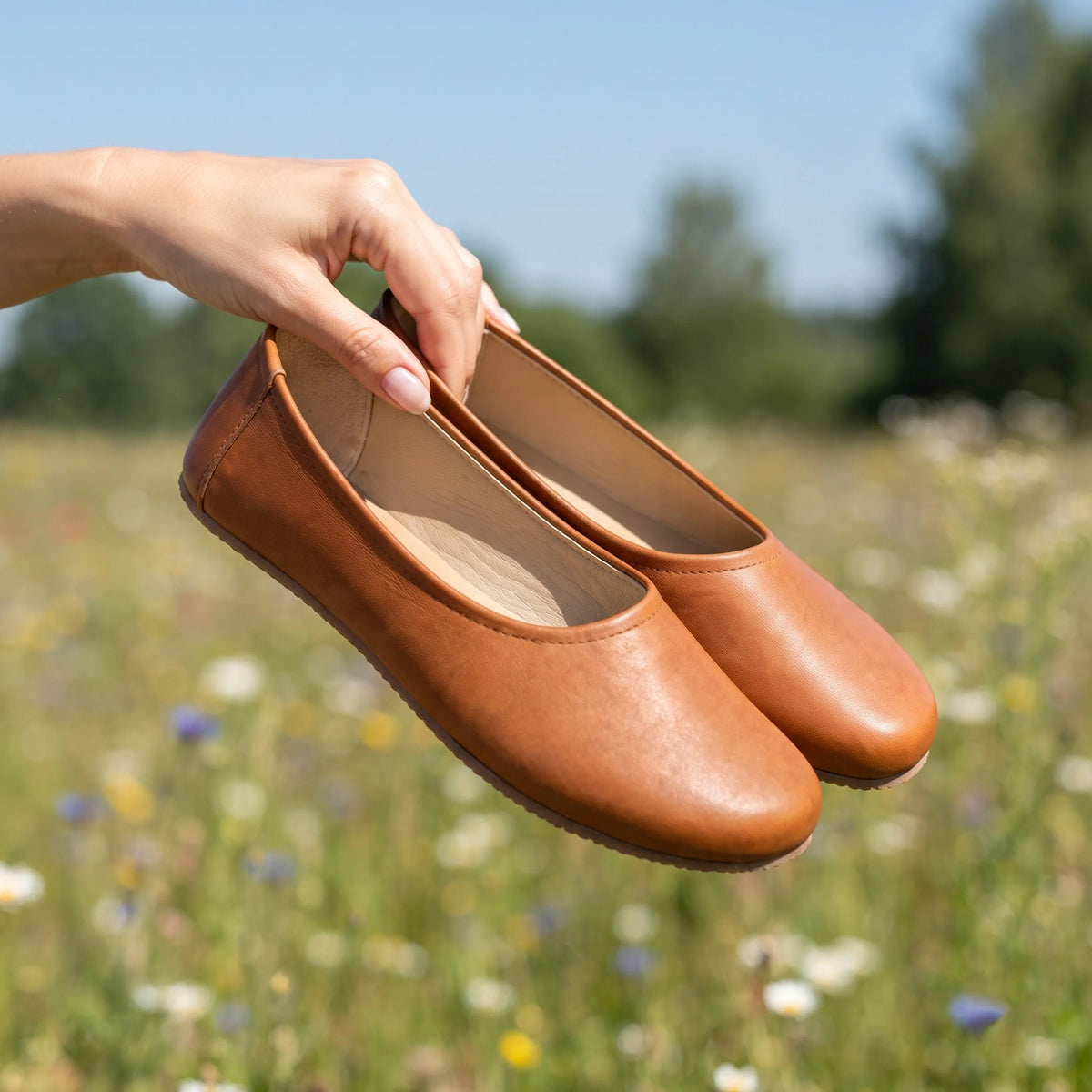 Crazy Barefoot Ballet Shoes – Rubber Sole – Honey Camel