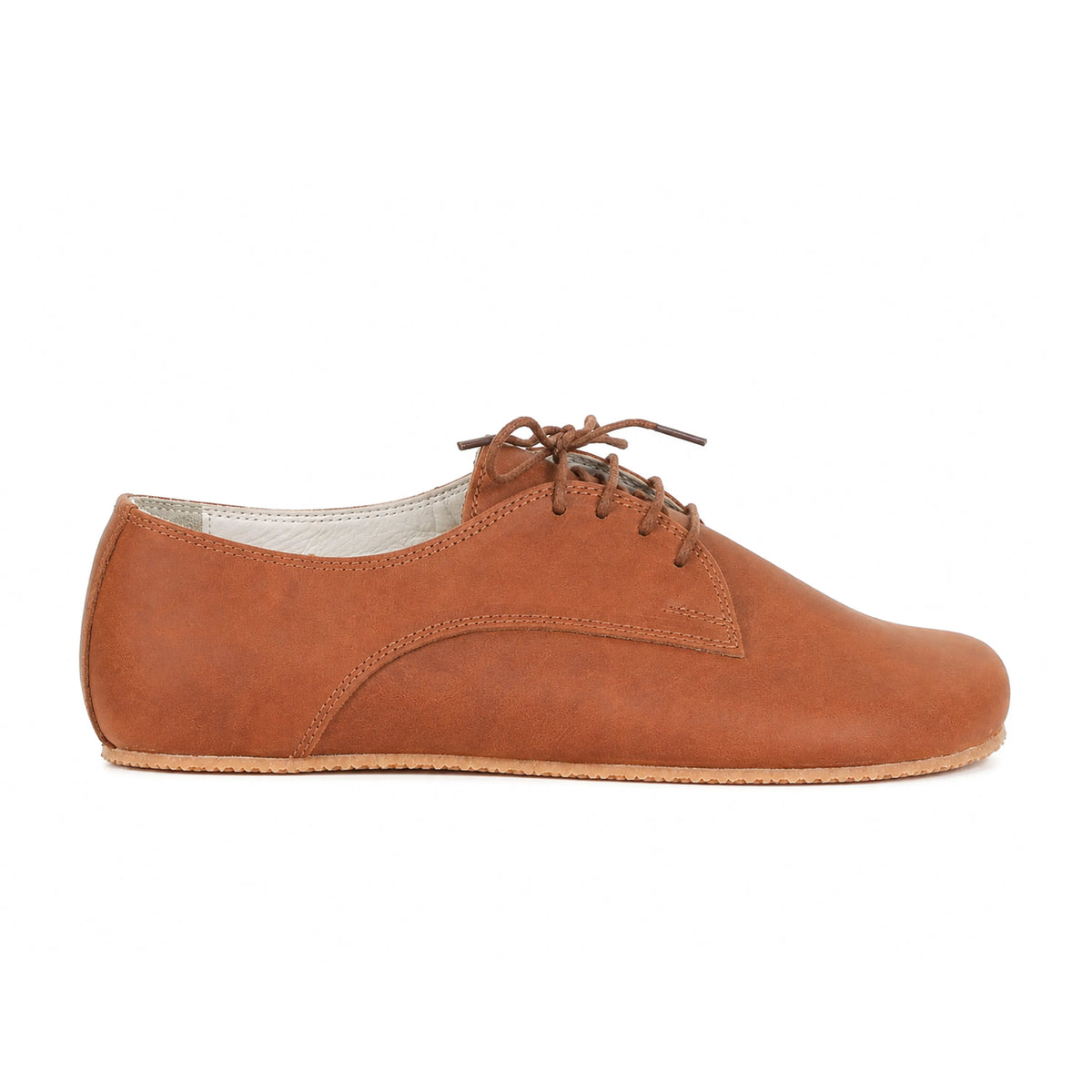 Crazy Barefoot Oxford Shoes – Rubber Sole – Honey Camel