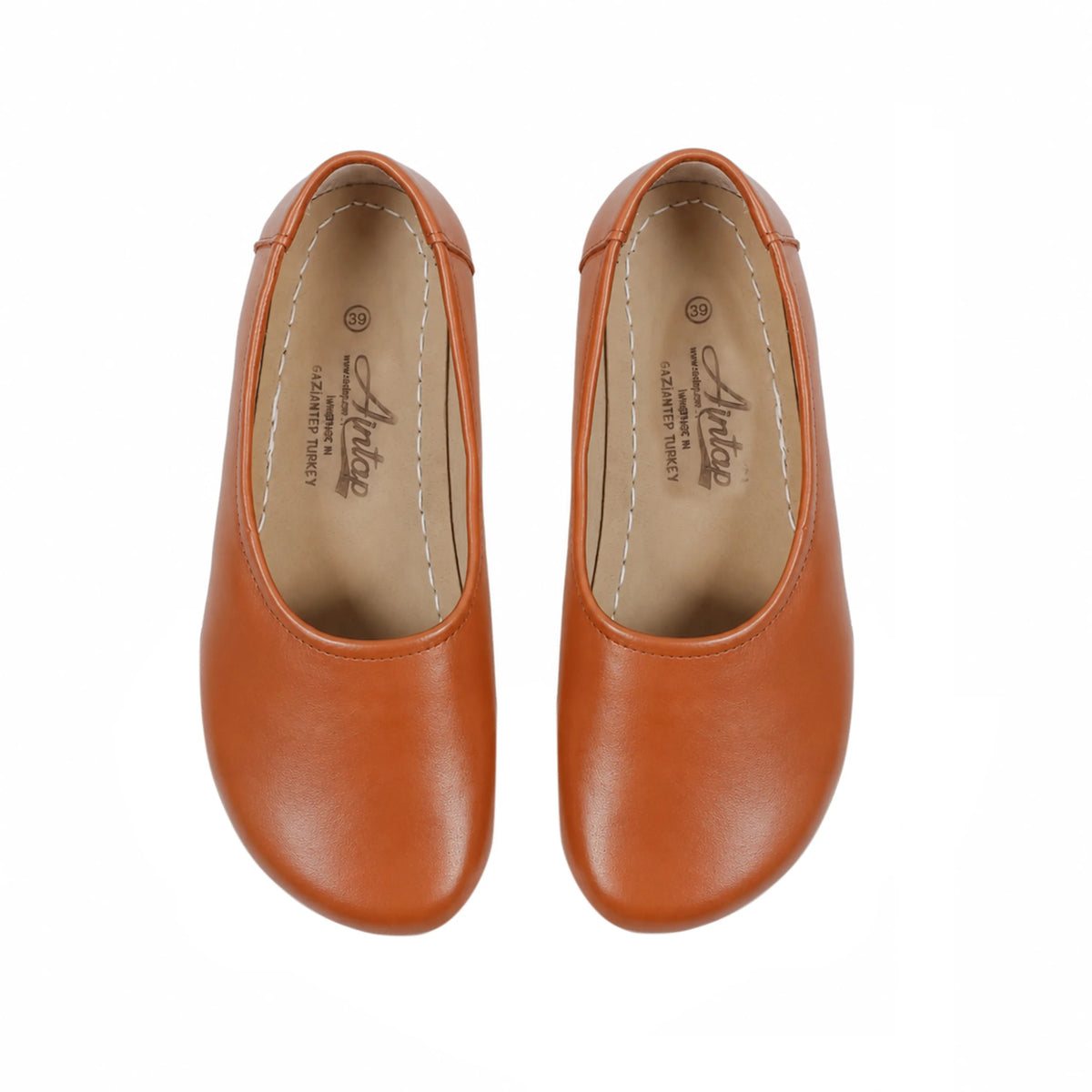 Smooth Barefoot Ballet Shoes – Rubber Sole – Tan