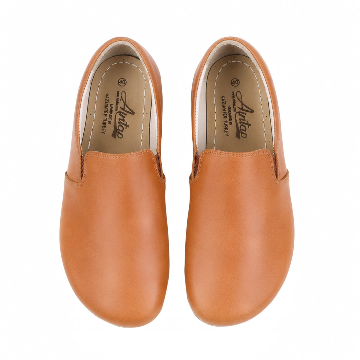 Smooth Barefoot Slip-On Shoes – Rubber Sole – Tan