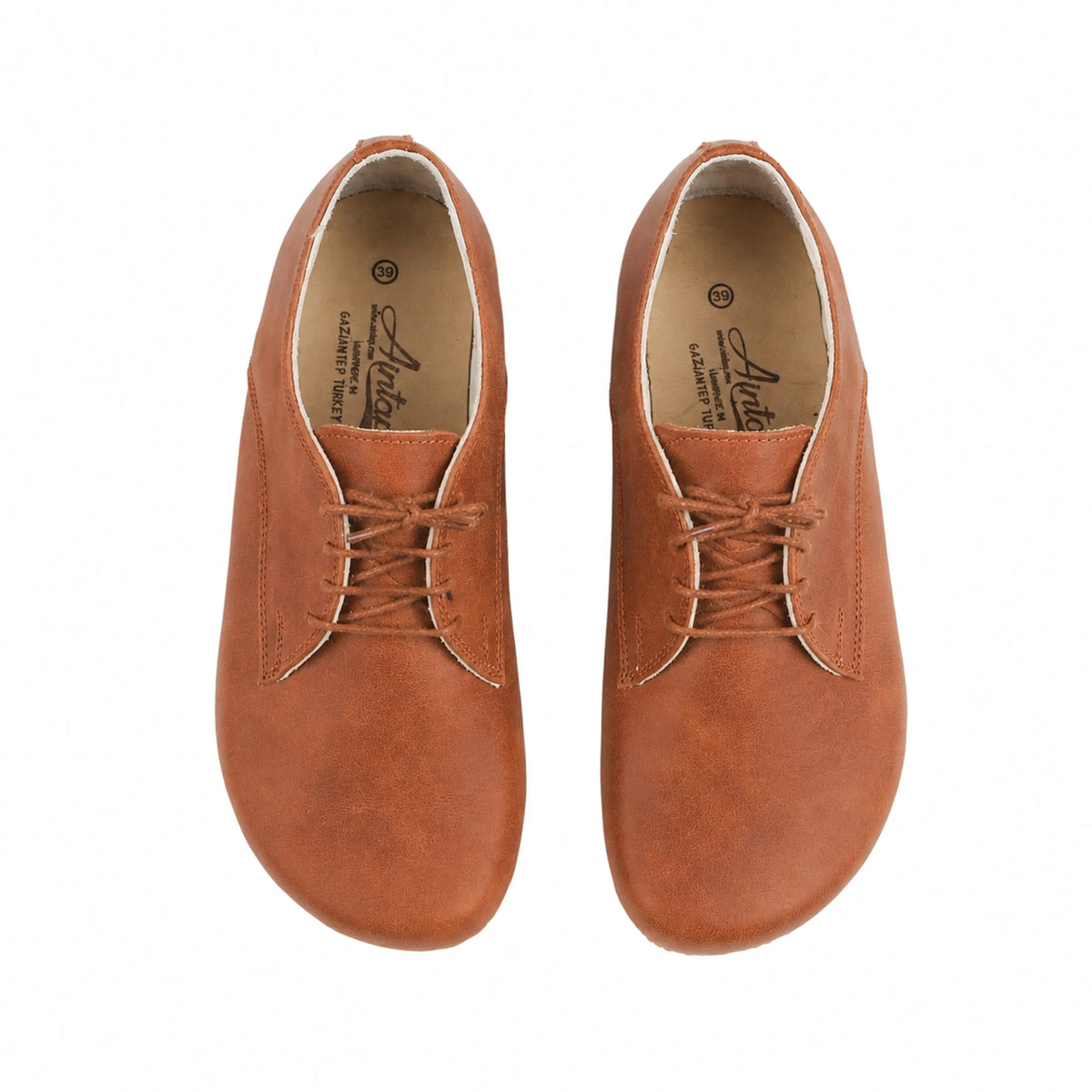 Crazy Barefoot Oxford Shoes – Rubber Sole – Honey Camel