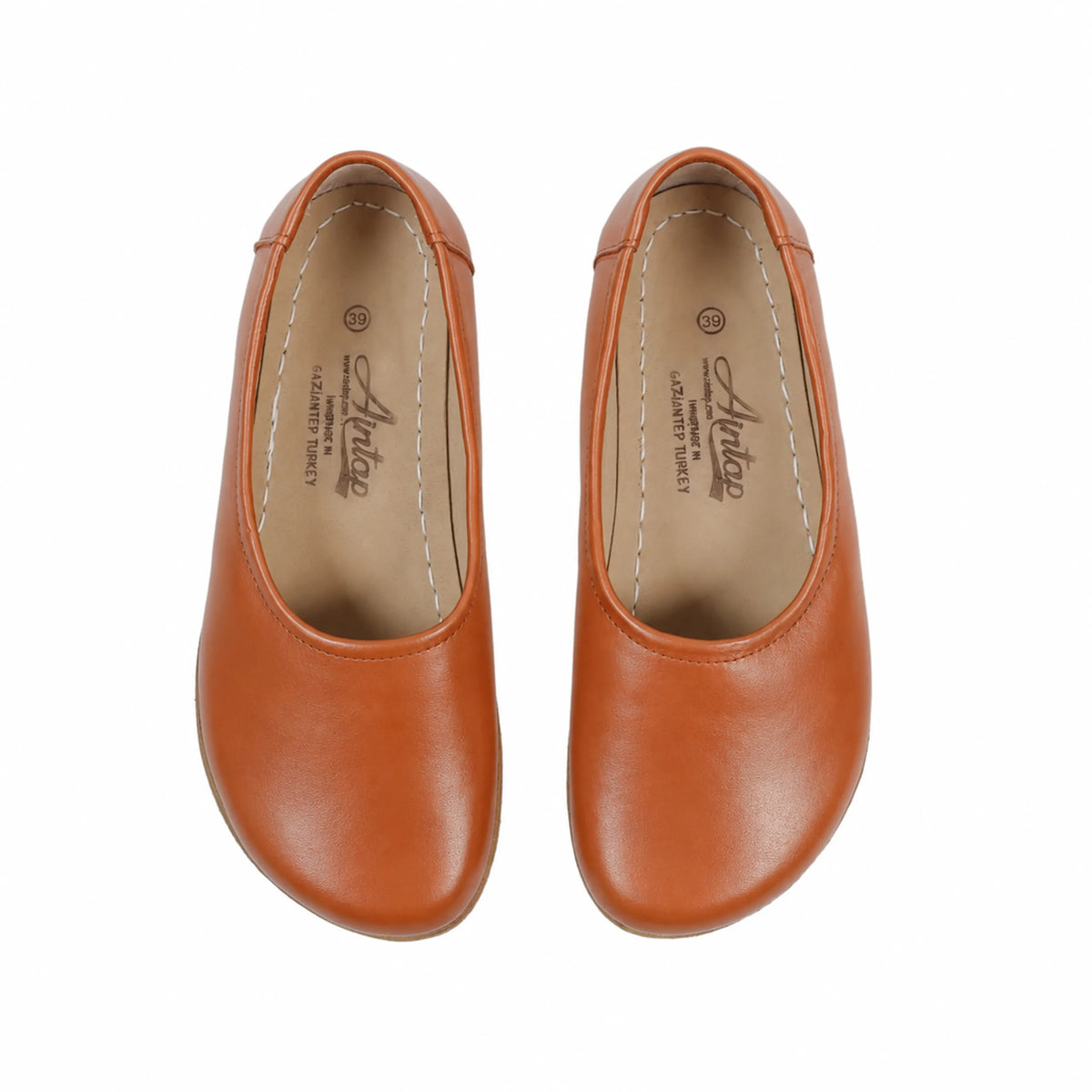 Smooth Barefoot Ballet Shoes – Classic Sole — Leather Sole – Tan