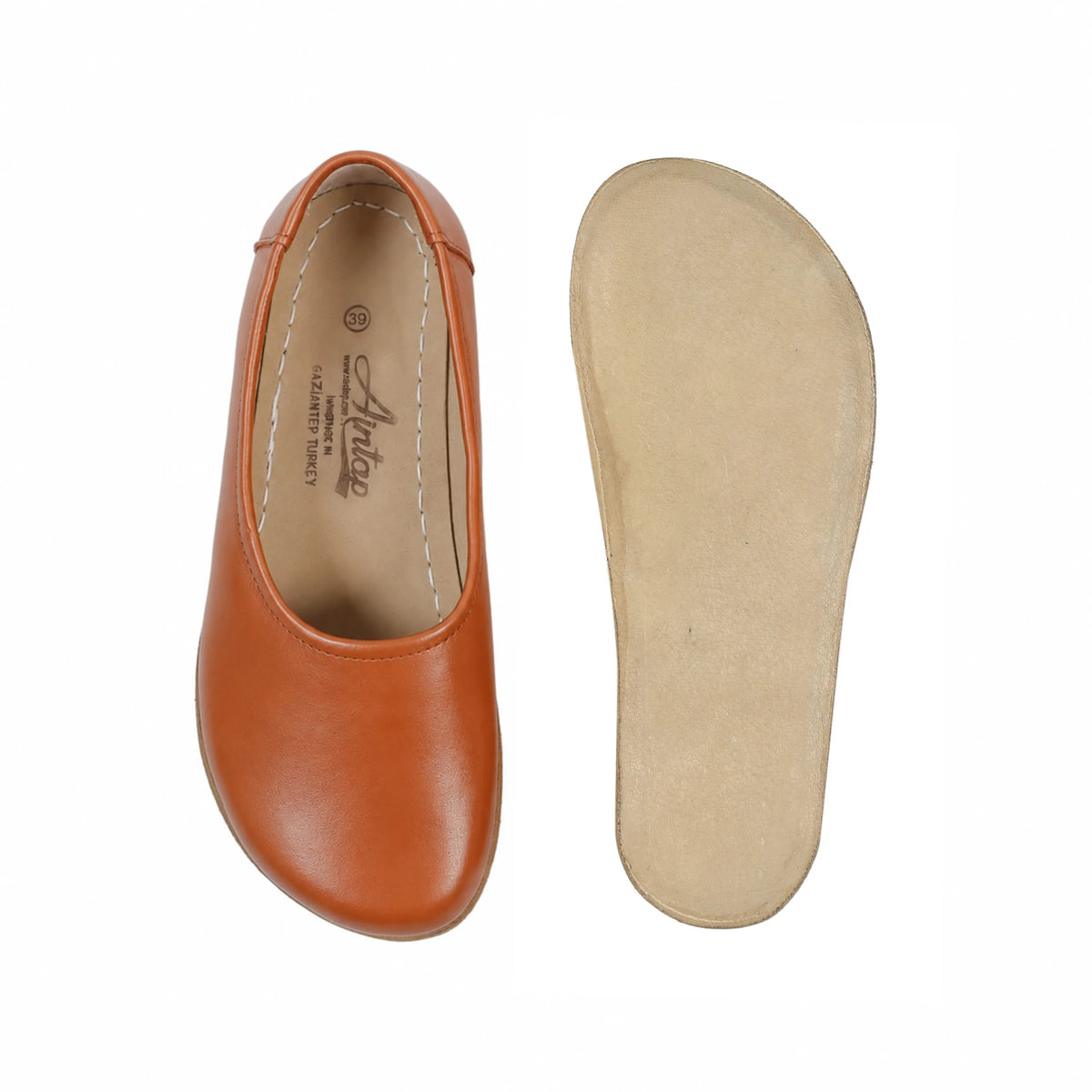 Smooth Barefoot Ballet Shoes – Classic Sole — Leather Sole – Tan