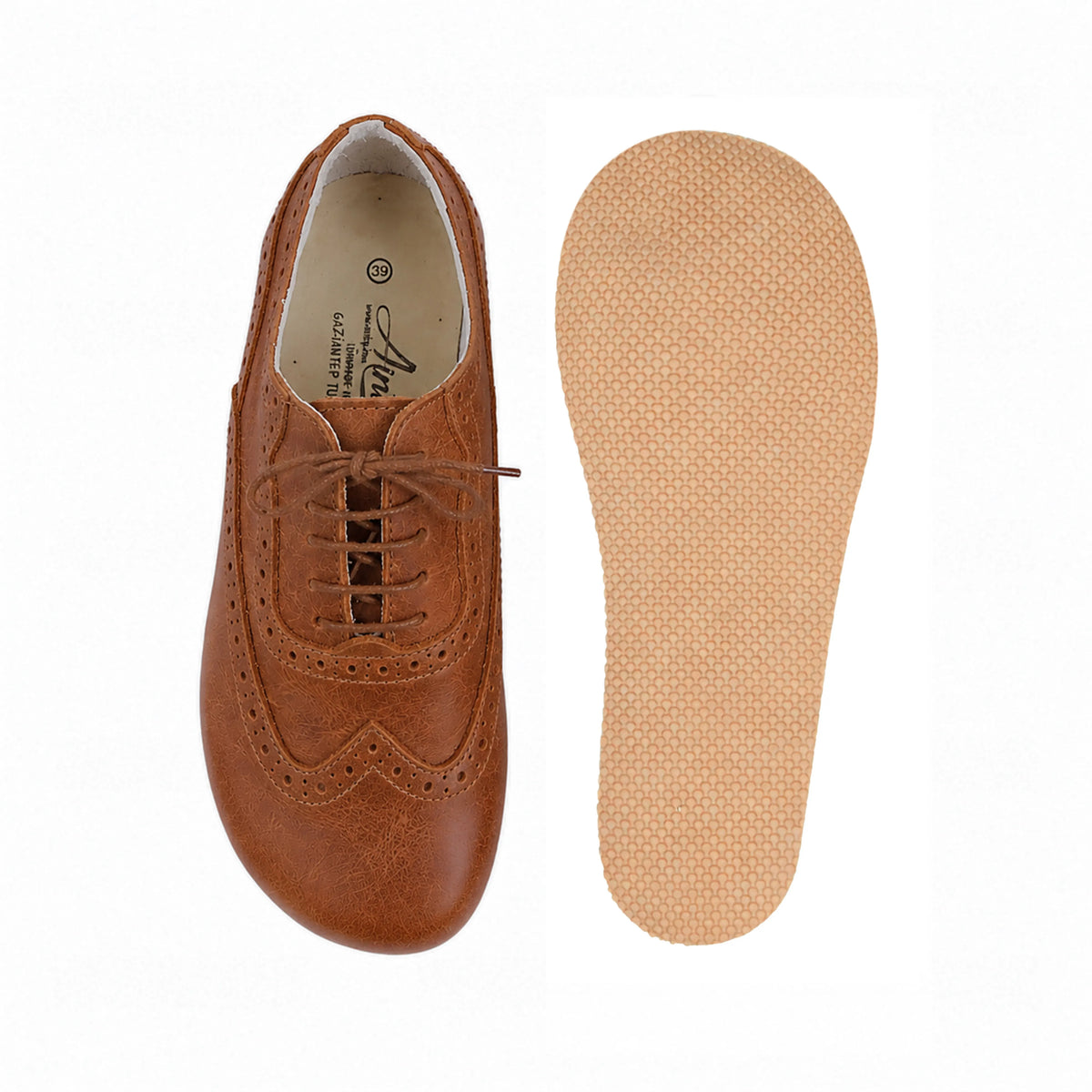 Crazy Barefoot Moccasin Shoes – Rubber Sole – Honey Camel