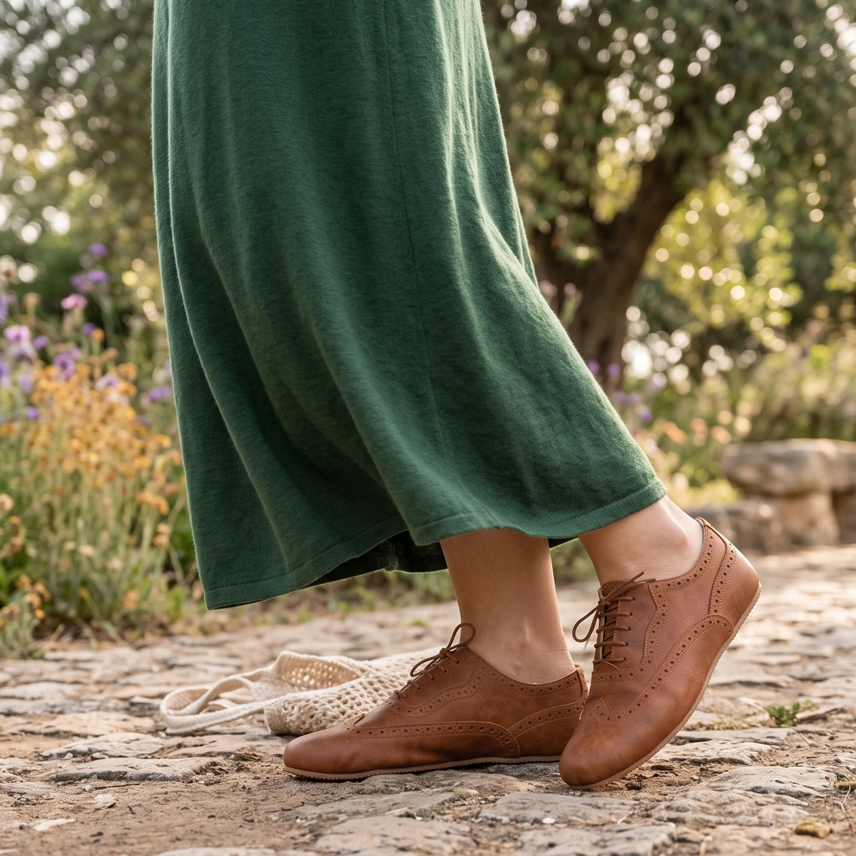 Crazy Barefoot Moccasin Shoes – Rubber Sole – Honey Camel