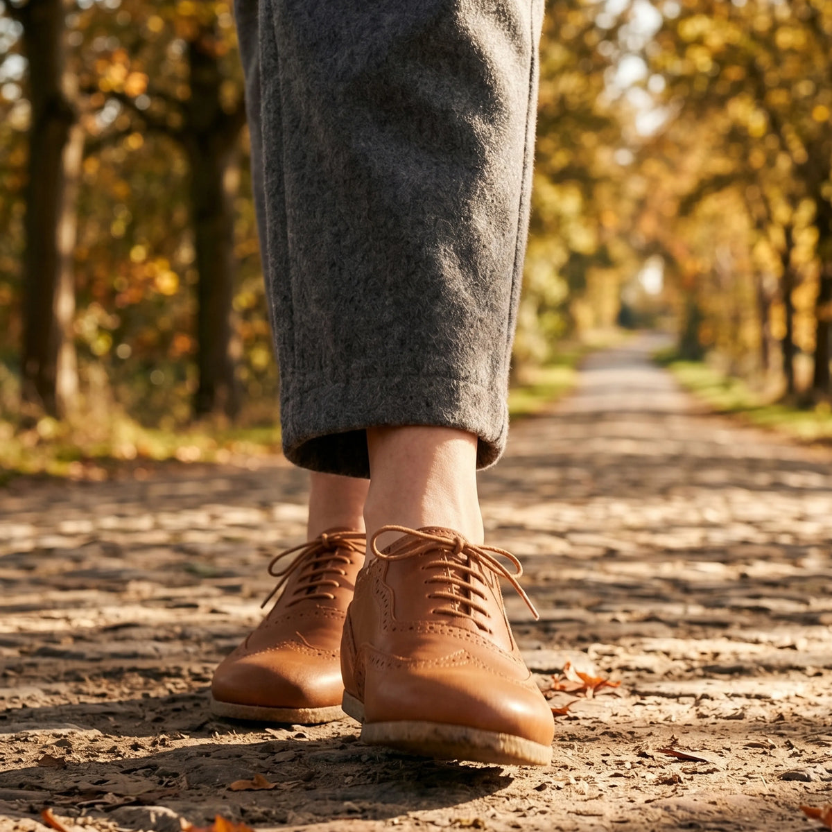 Smooth Barefoot Moccasin Shoes – Classic Sole — Leather Sole – Tan