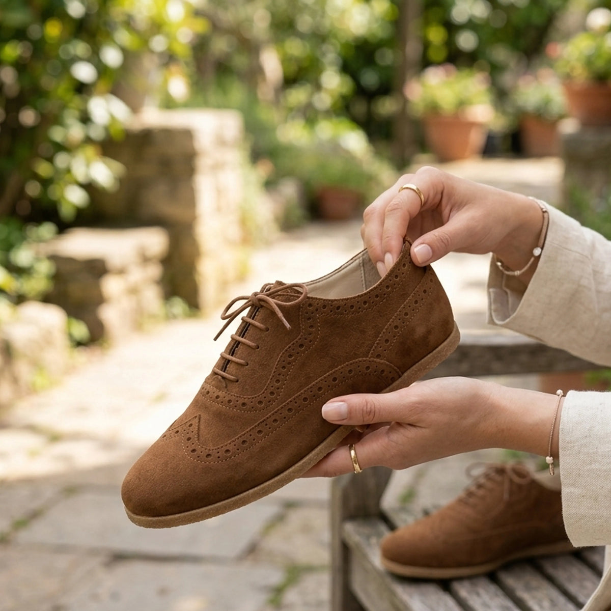 Suede Barefoot Moccasin Shoes – Classic Sole — Leather Sole – Tan