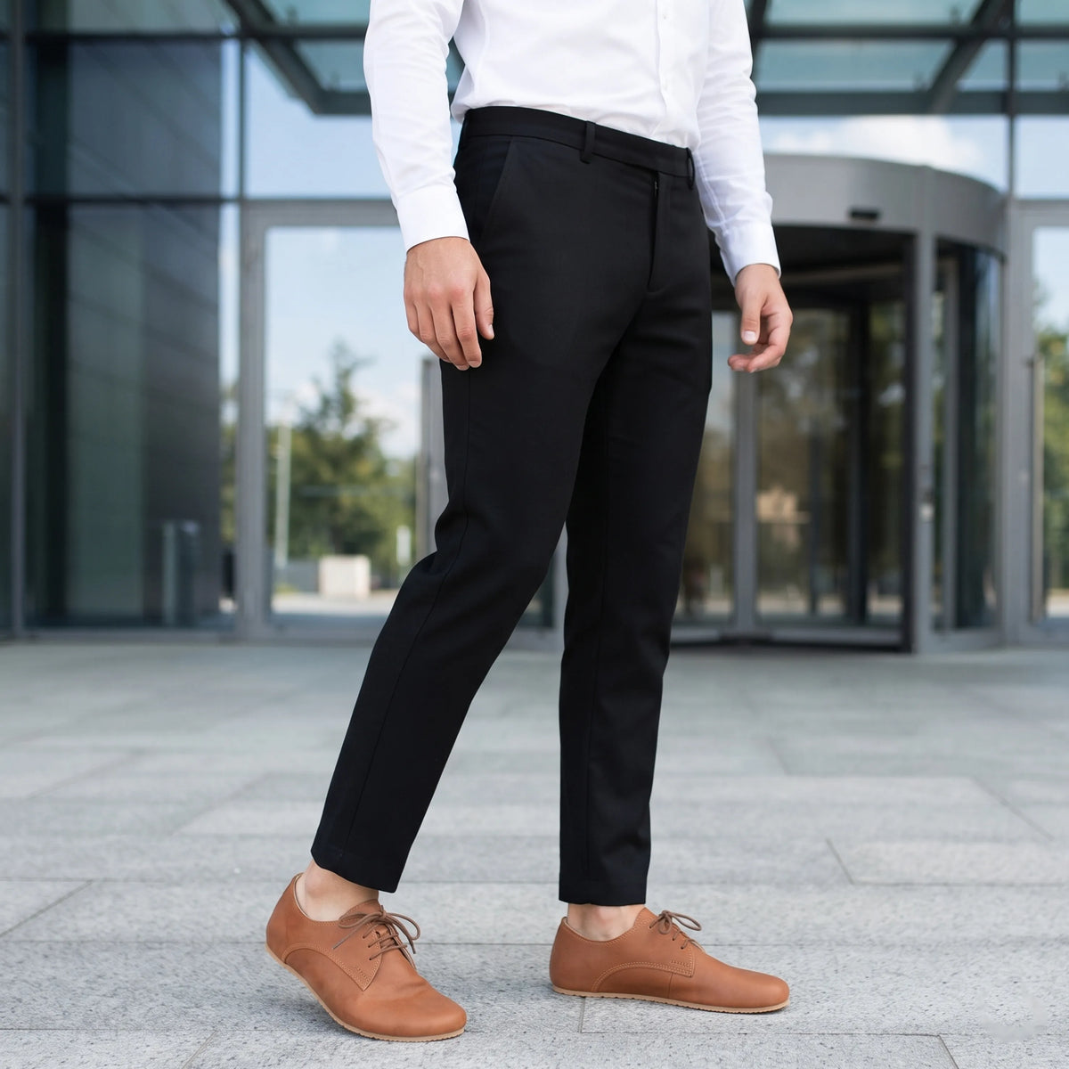 Crazy Barefoot Oxford Shoes – Rubber Sole – Honey Camel