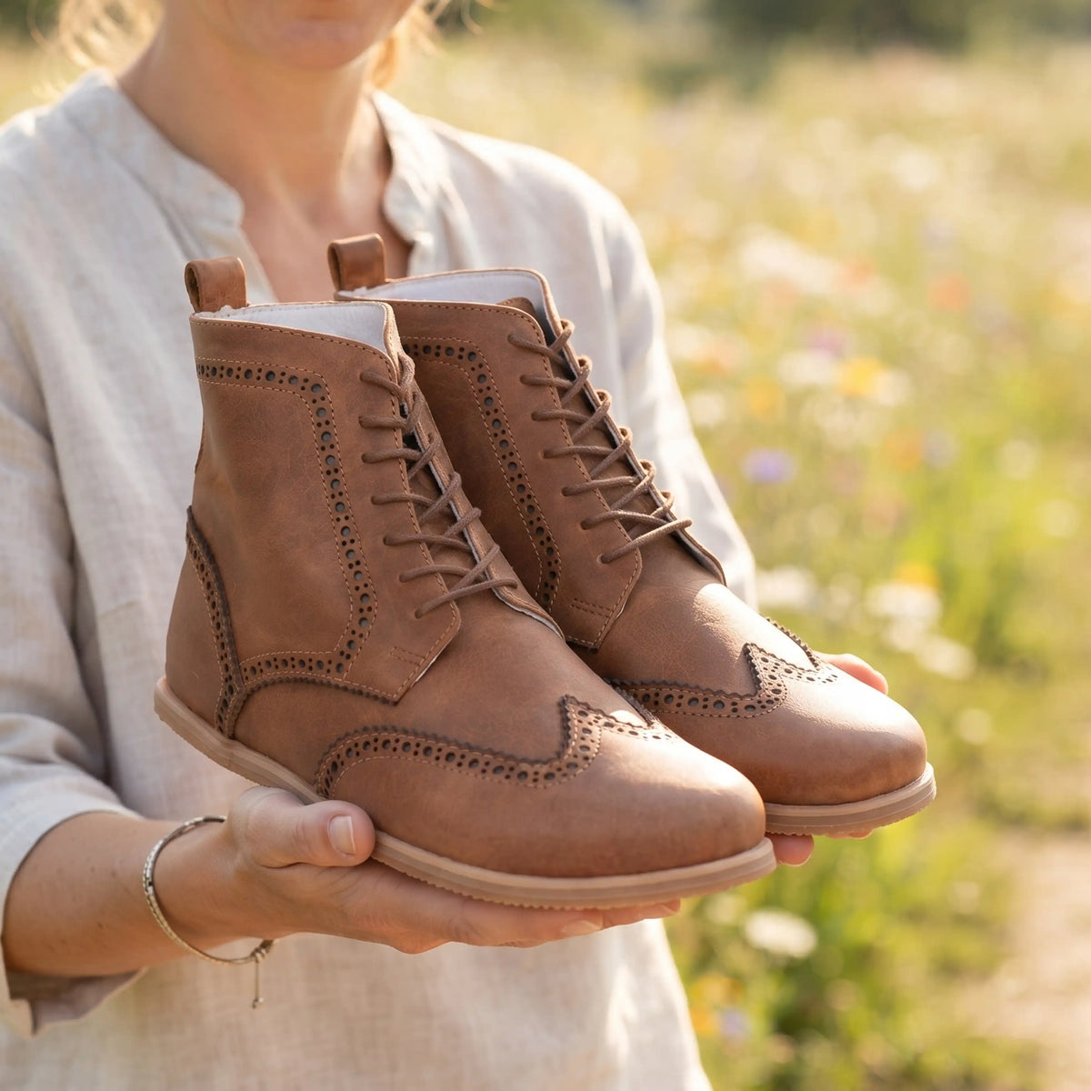 Crazy Barefoot Moccasin Boots Shoes – Eva Outsole – Honey Camel