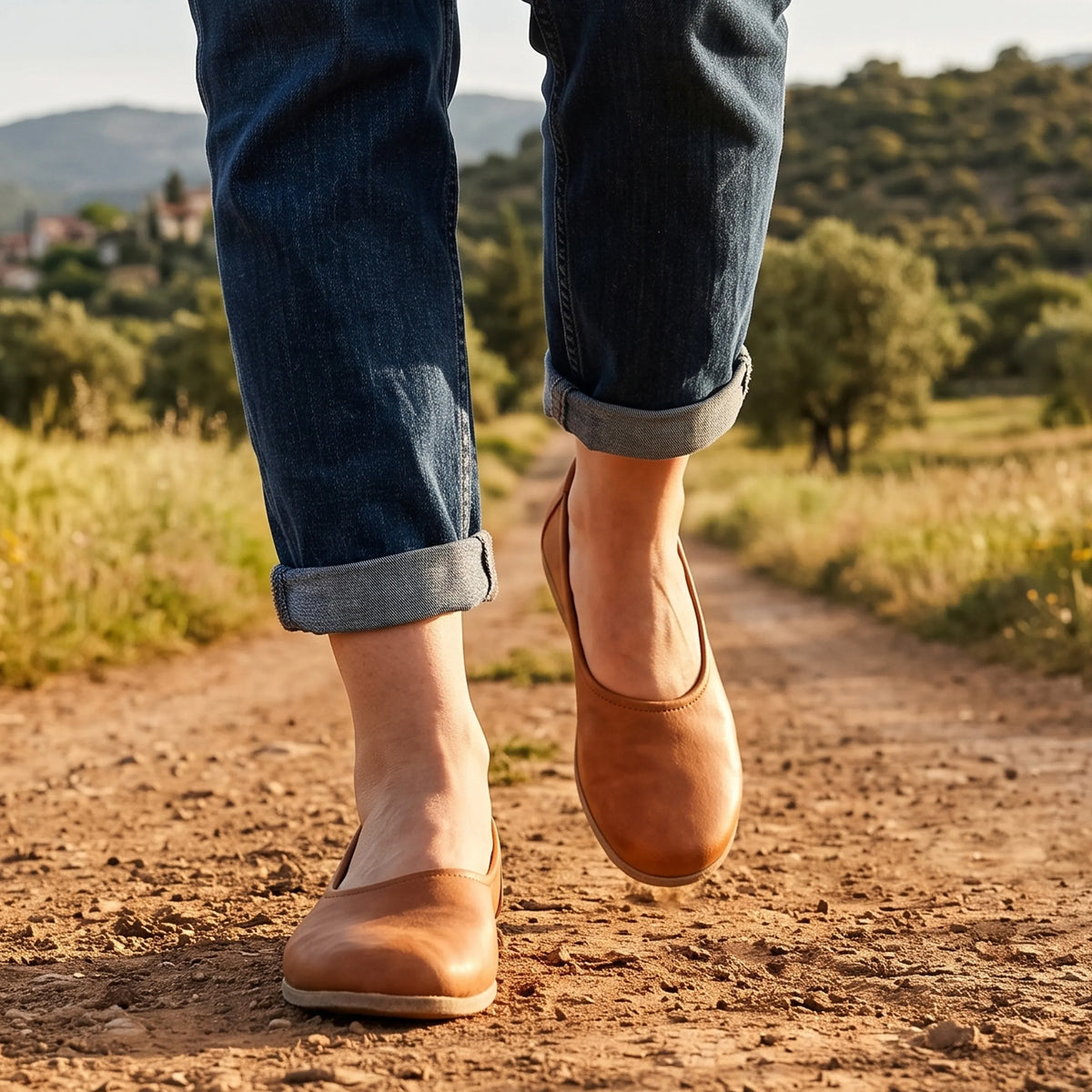 Crazy Barefoot Ballet Shoes – Classic Sole — Leather Sole – Honey Camel