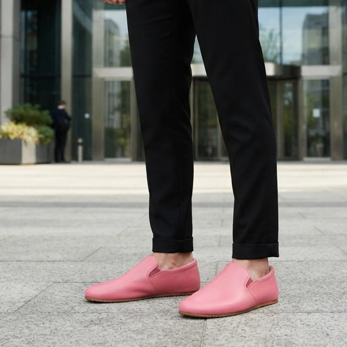 Smooth Barefoot Slip-On Shoes – Rubber Sole – Pink