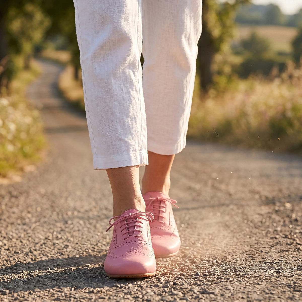 Smooth Barefoot Moccasin Shoes – Rubber Sole – Pink