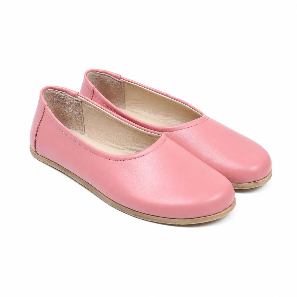 Smooth Barefoot Ballet Shoes – Classic Sole — Leather Sole – Pink