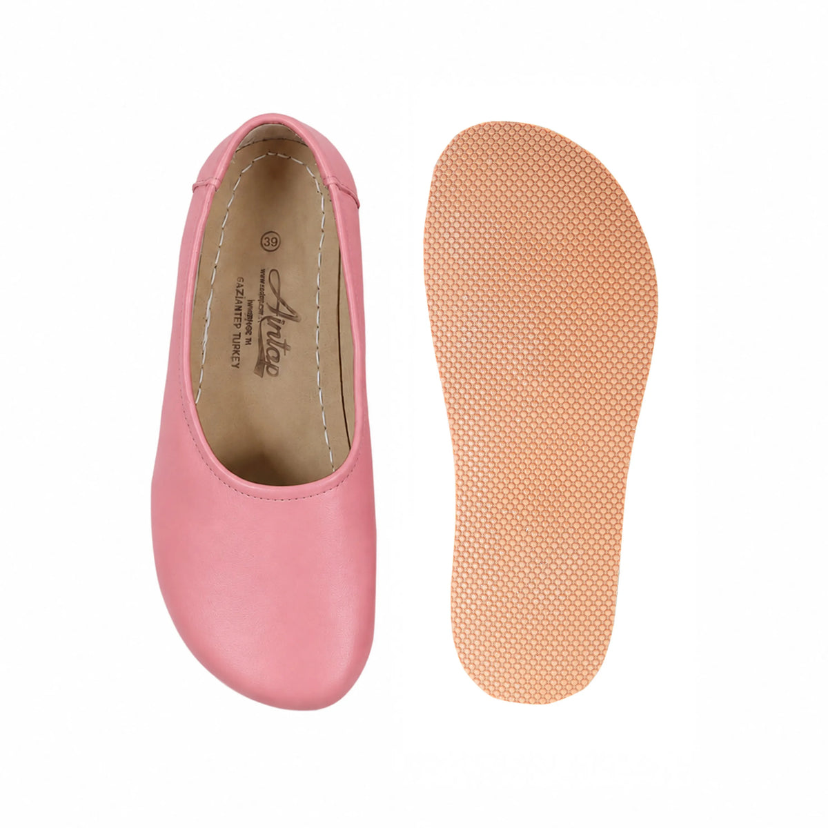 Smooth Barefoot Ballet Shoes – Rubber Sole – Pink