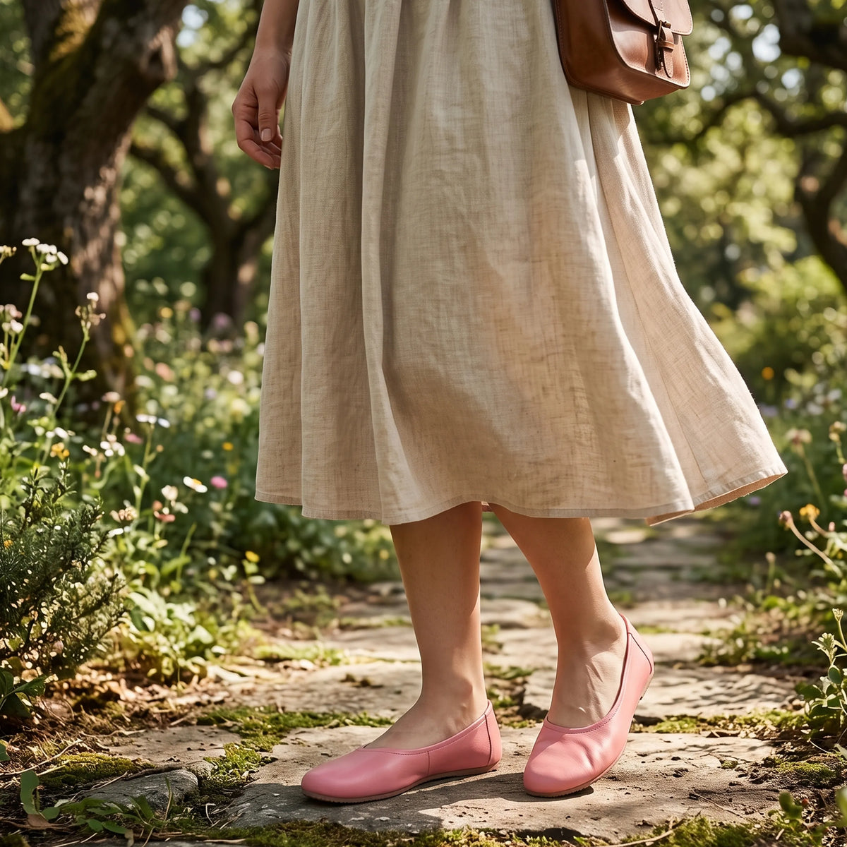 Smooth Barefoot Ballet Shoes – Rubber Sole – Pink
