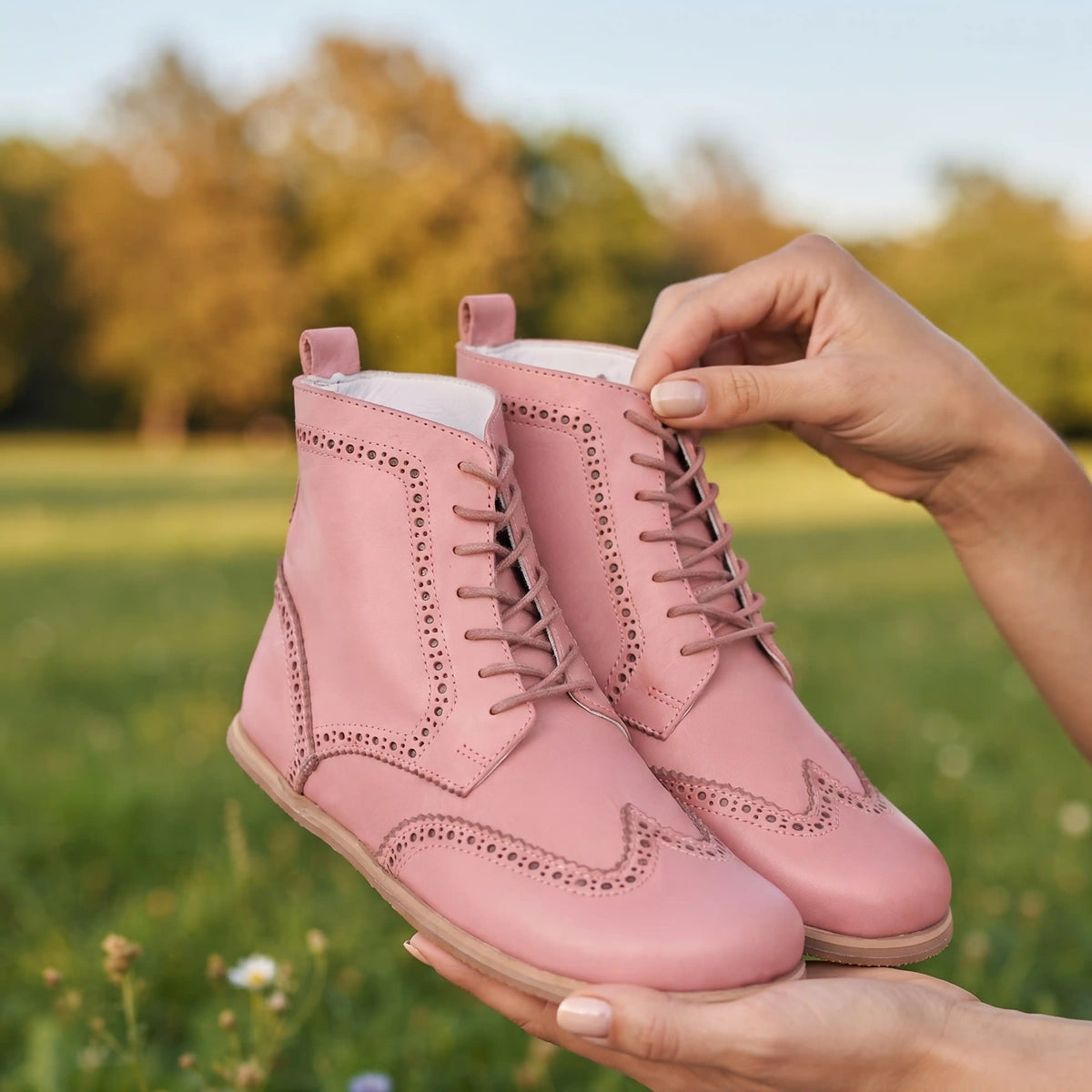 Smooth Barefoot Moccasin Boots Shoes – Eva Outsole – Pink