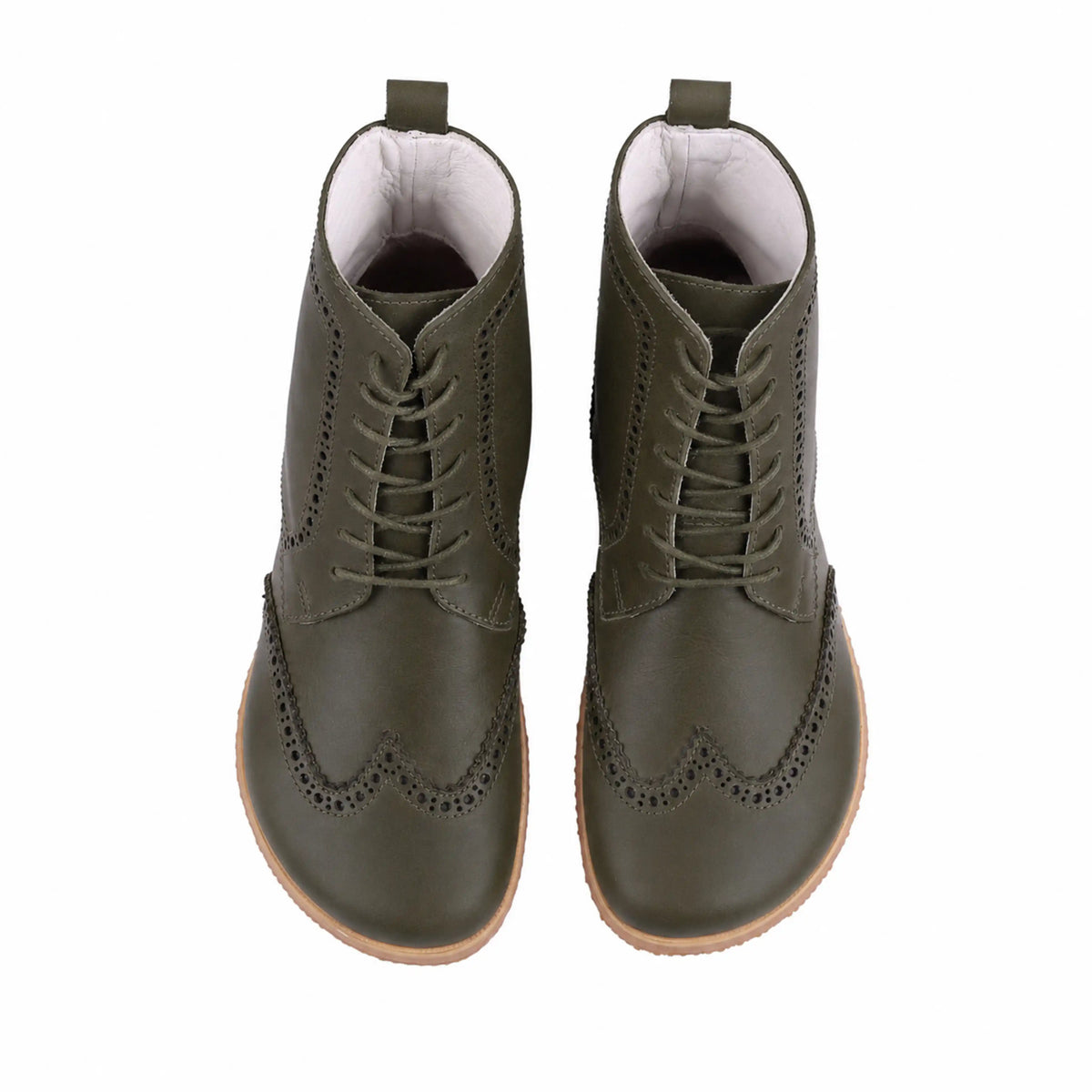 Smooth Barefoot Moccasin Boots Shoes – Eva Outsole – Olive Green