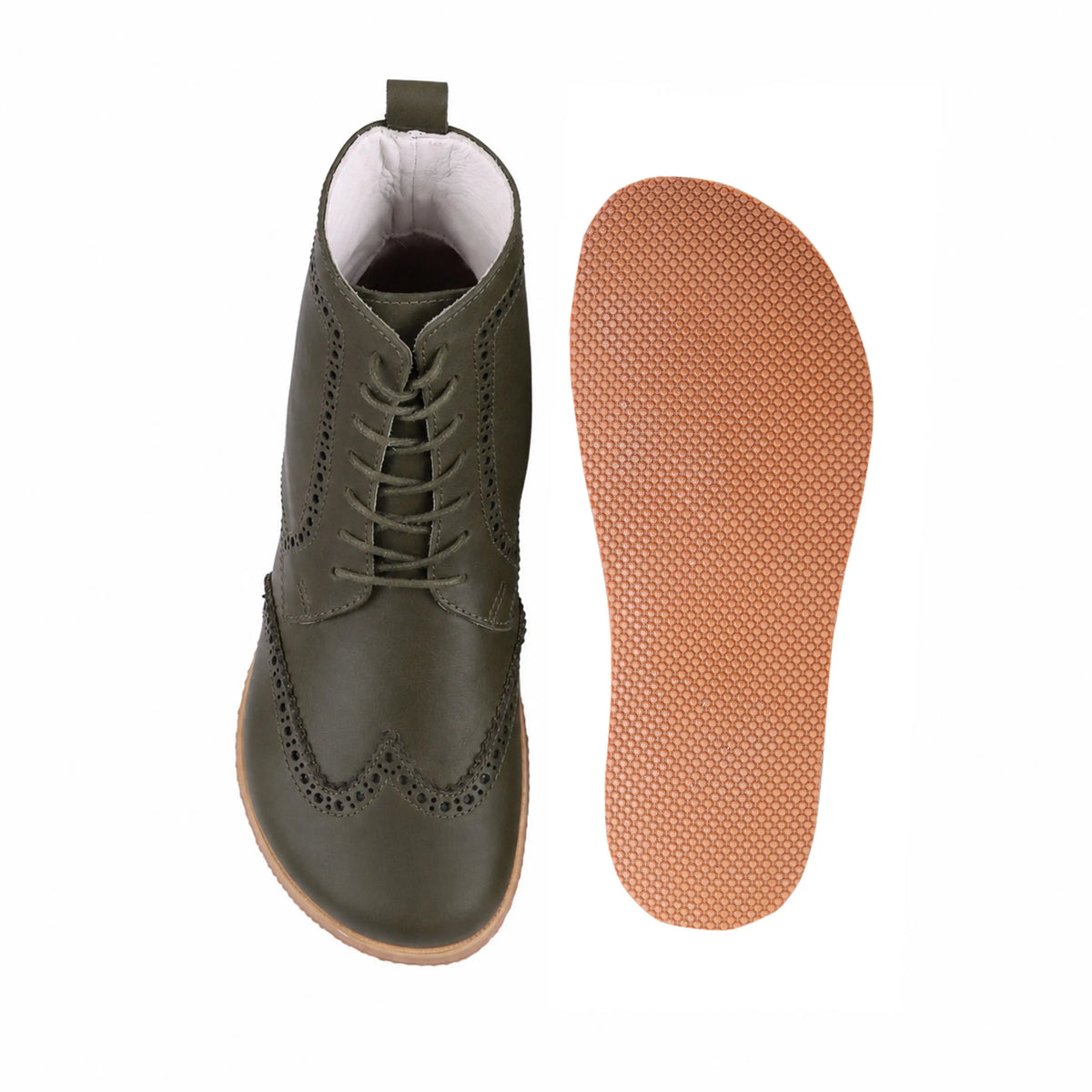 Smooth Barefoot Moccasin Boots Shoes – Eva Outsole – Olive Green