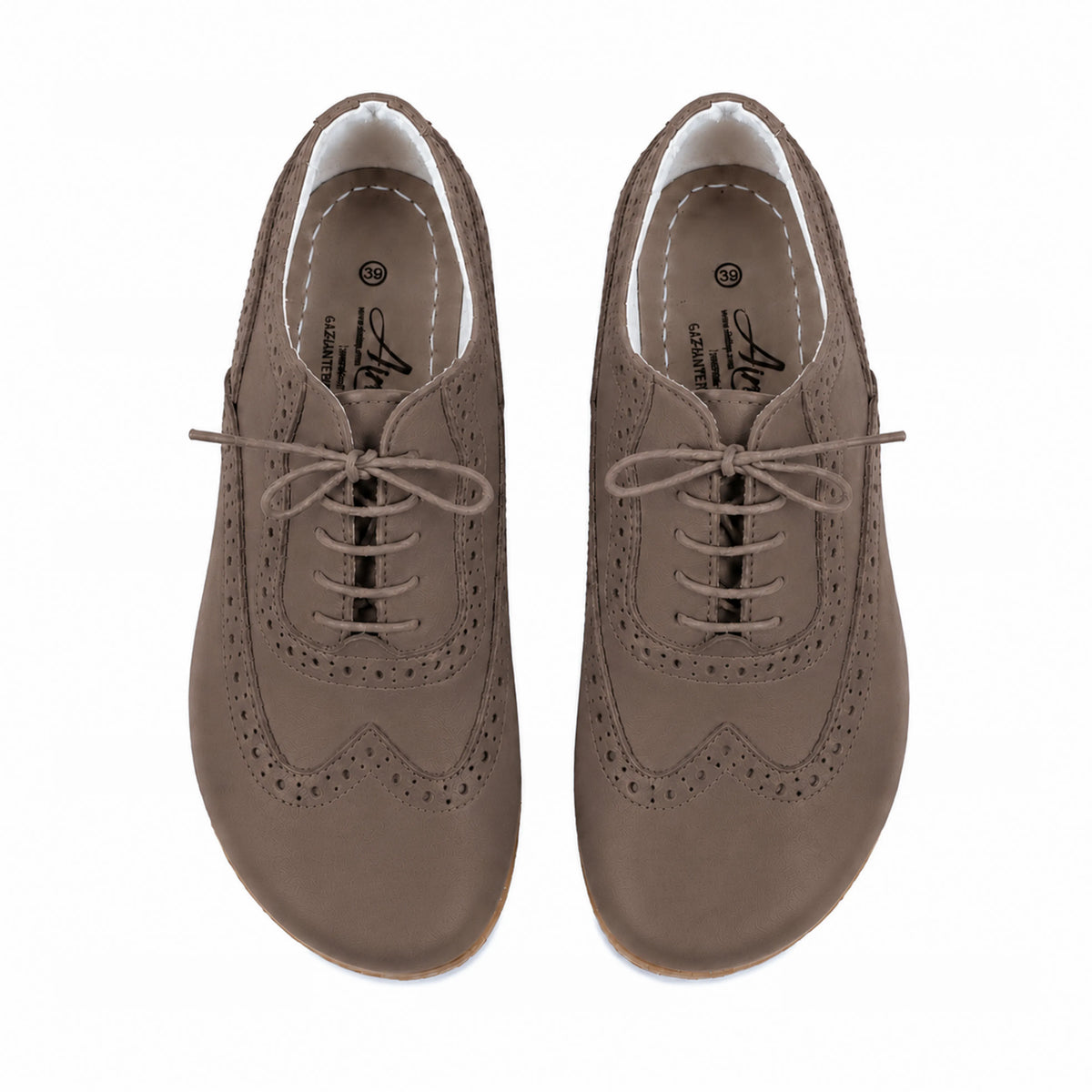 Nubuck Barefoot Moccasin Shoes – Classic Sole — Leather Sole – Smoked