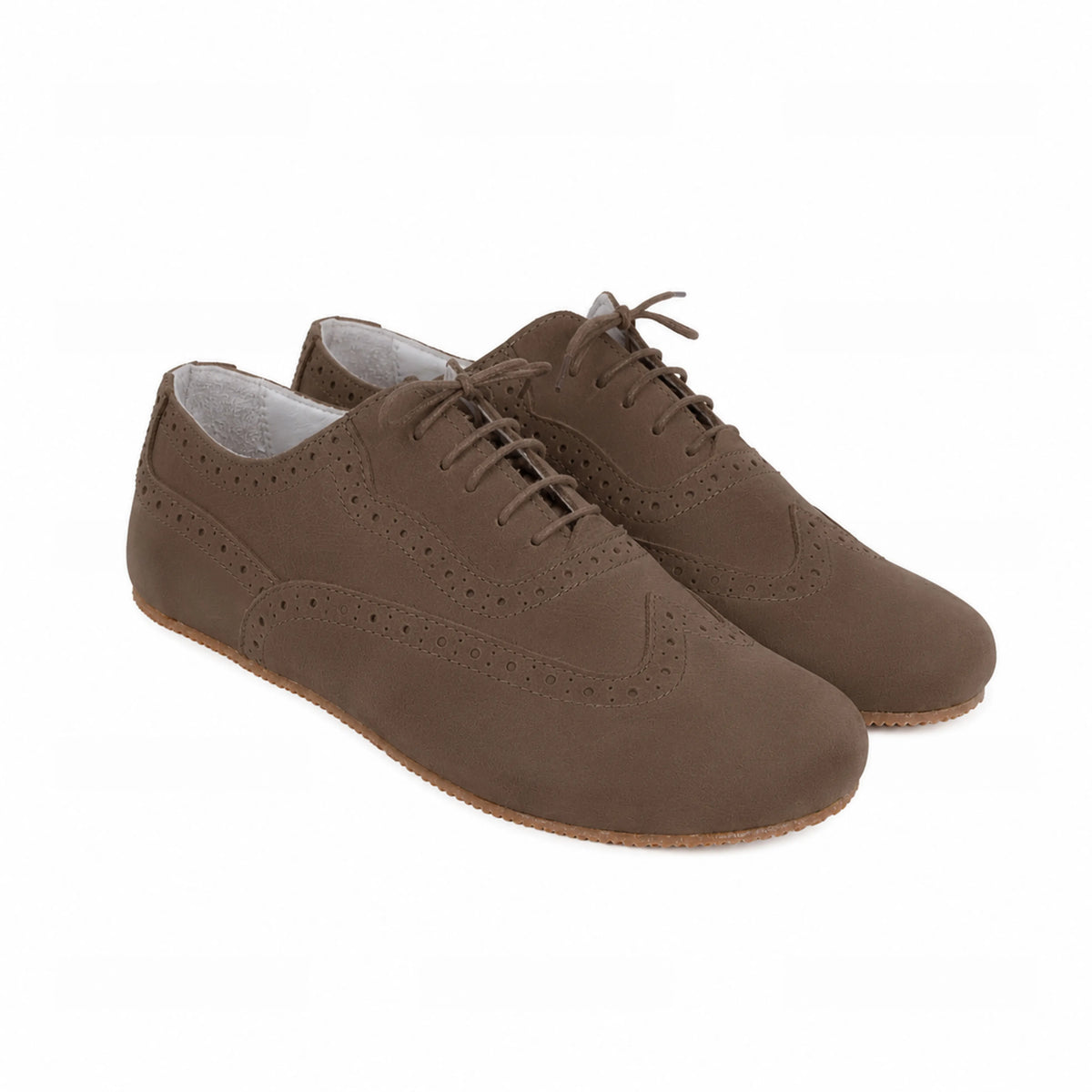 Nubuck Barefoot Moccasin Shoes – Rubber Sole – Smoked