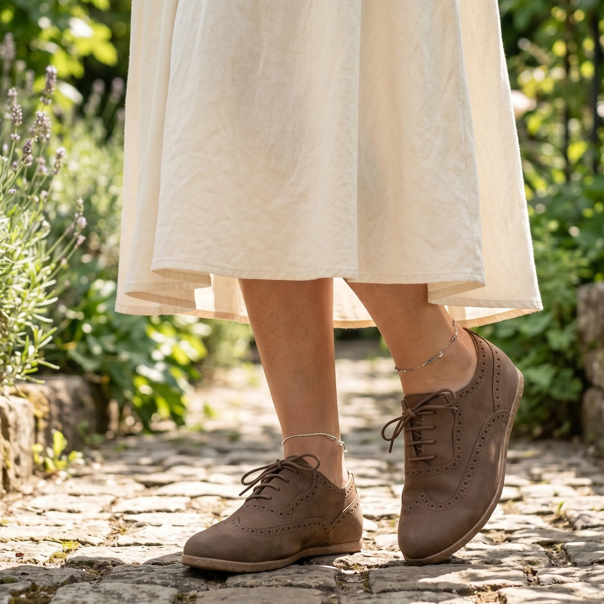 Nubuck Barefoot Moccasin Shoes – Classic Sole — Leather Sole – Smoked