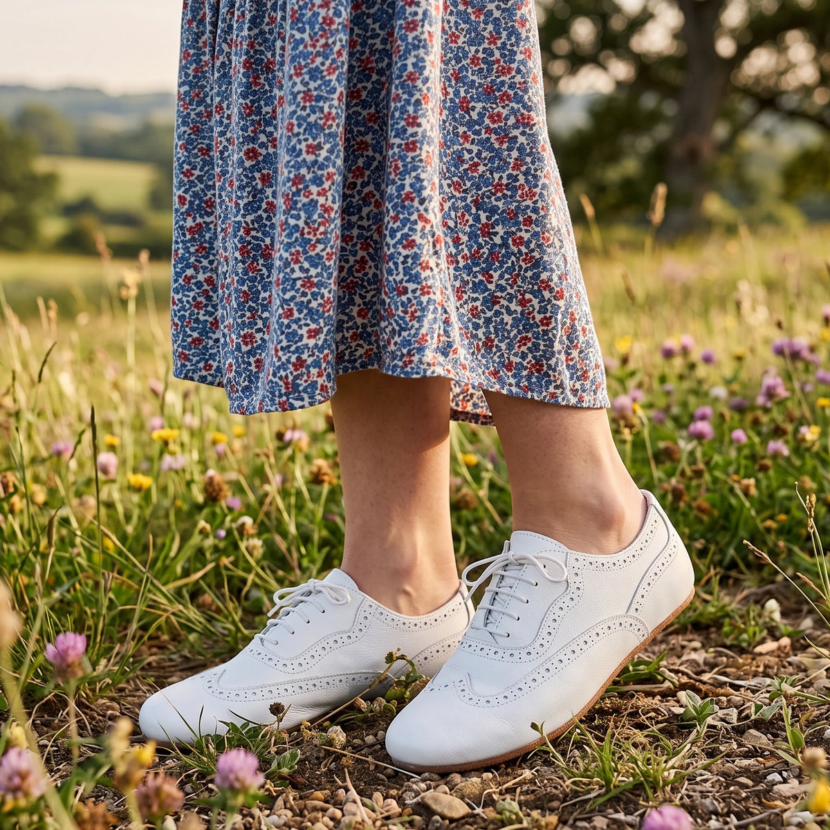 Smooth Barefoot Moccasin Shoes – Rubber Sole – White