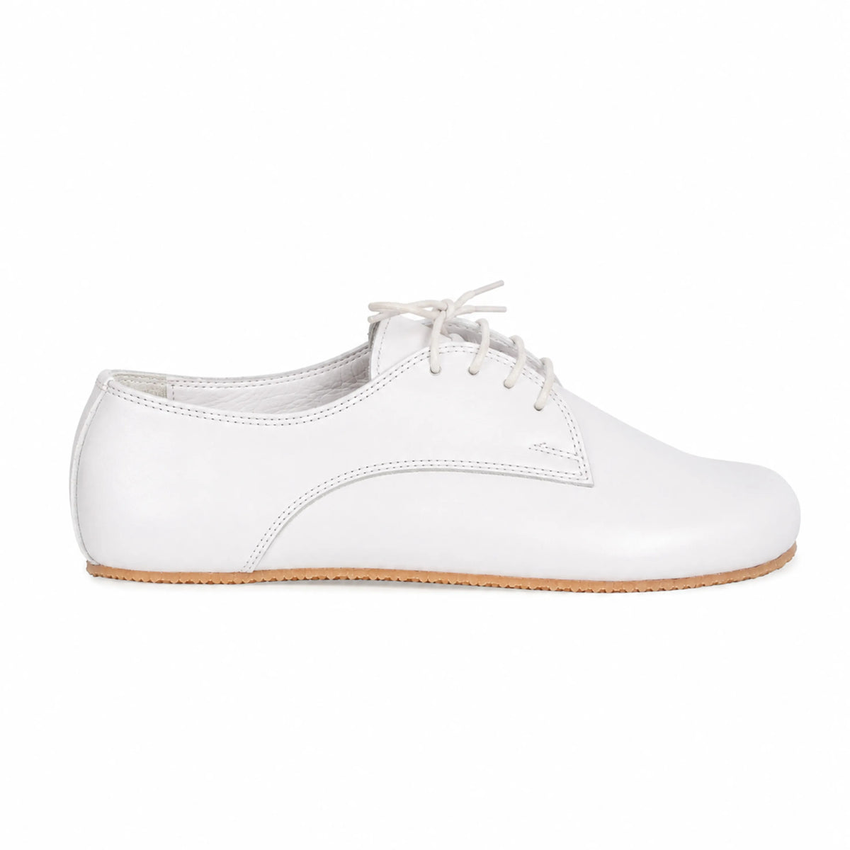 Smooth Barefoot Oxford Shoes – Rubber Sole – White