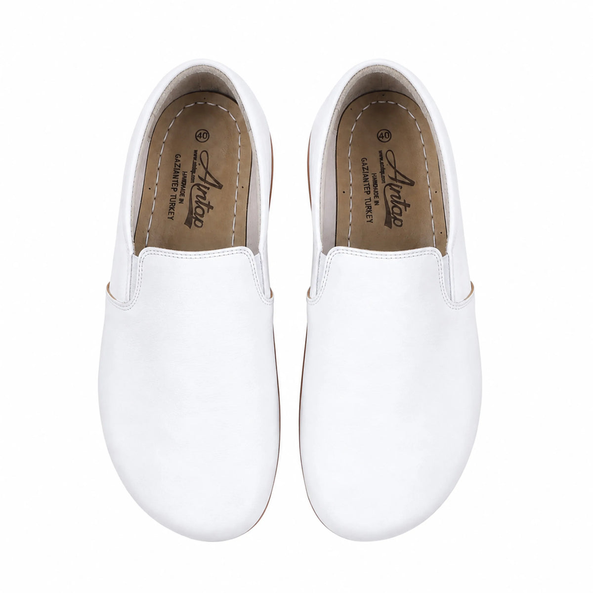 Smooth Barefoot Slip-On Shoes – Rubber Sole – White