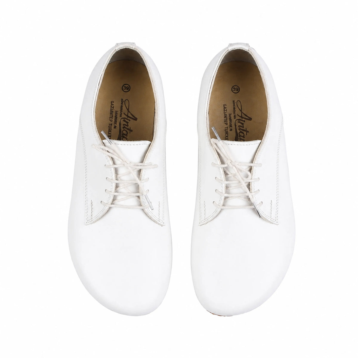Smooth Barefoot Oxford Shoes – Rubber Sole – White