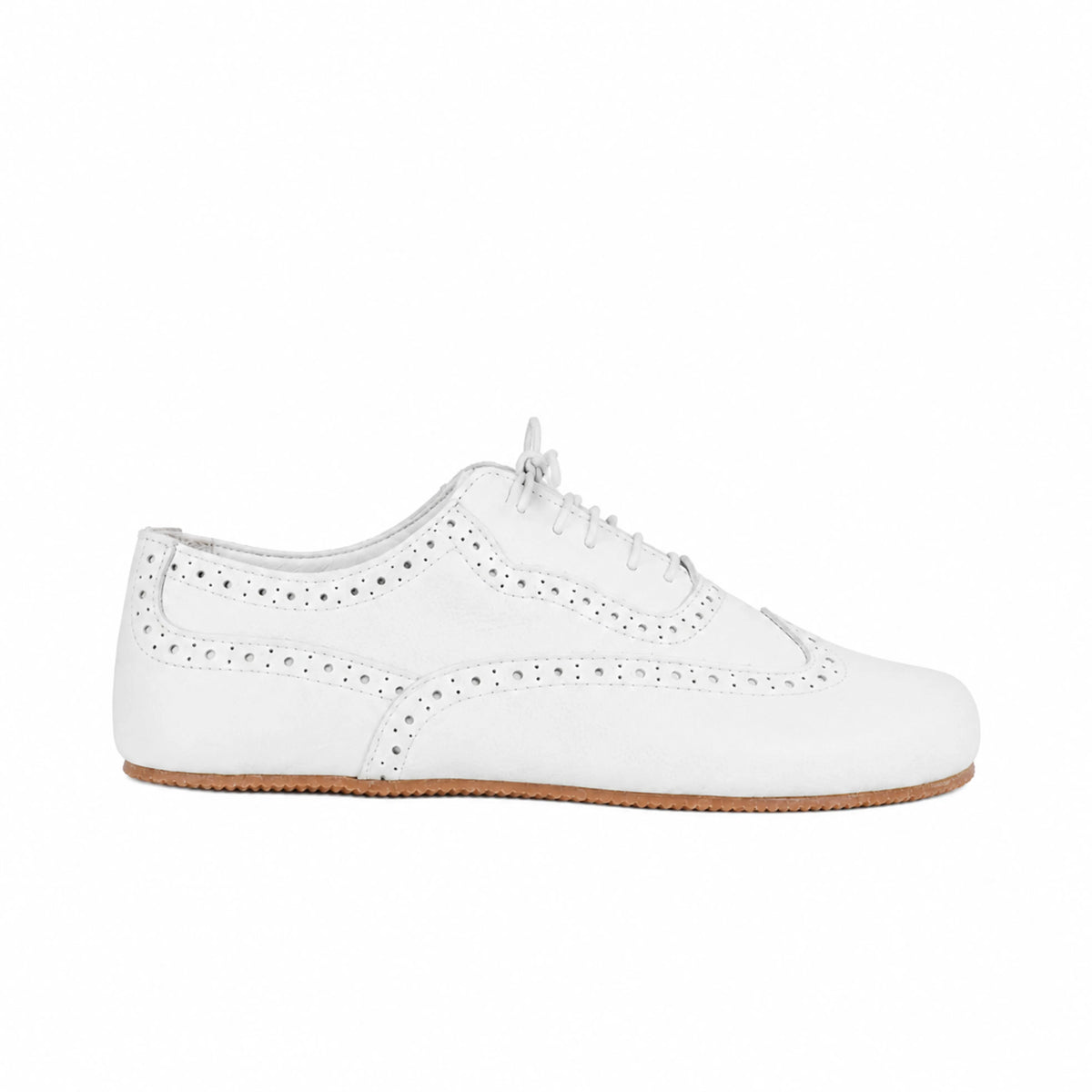 Smooth Barefoot Moccasin Shoes – Rubber Sole – White
