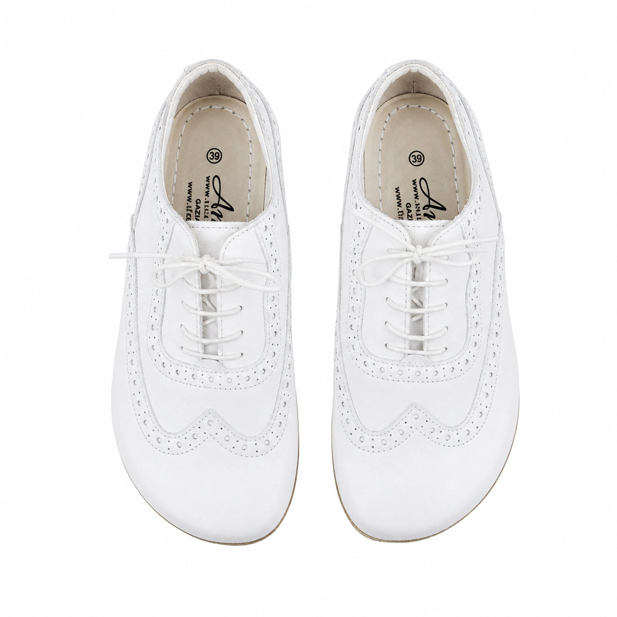 Smooth Barefoot Moccasin Shoes – Classic Sole — Leather Sole – White