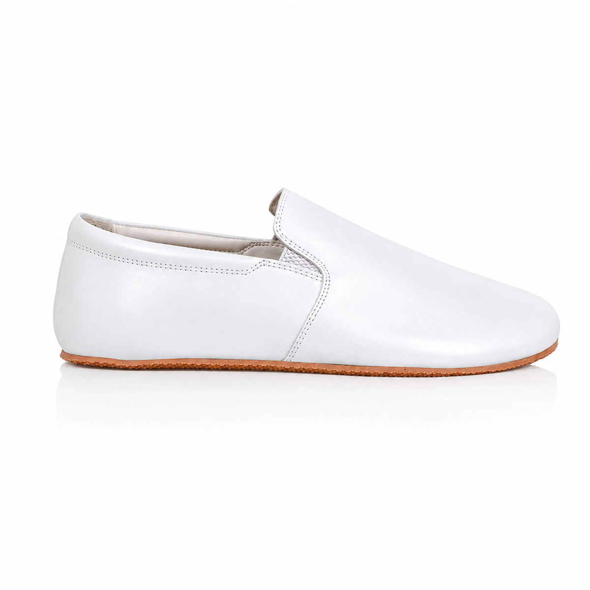 Smooth Barefoot Slip-On Shoes – Rubber Sole – White