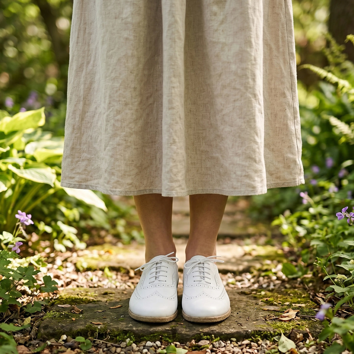 Smooth Barefoot Moccasin Shoes – Classic Sole — Leather Sole – White
