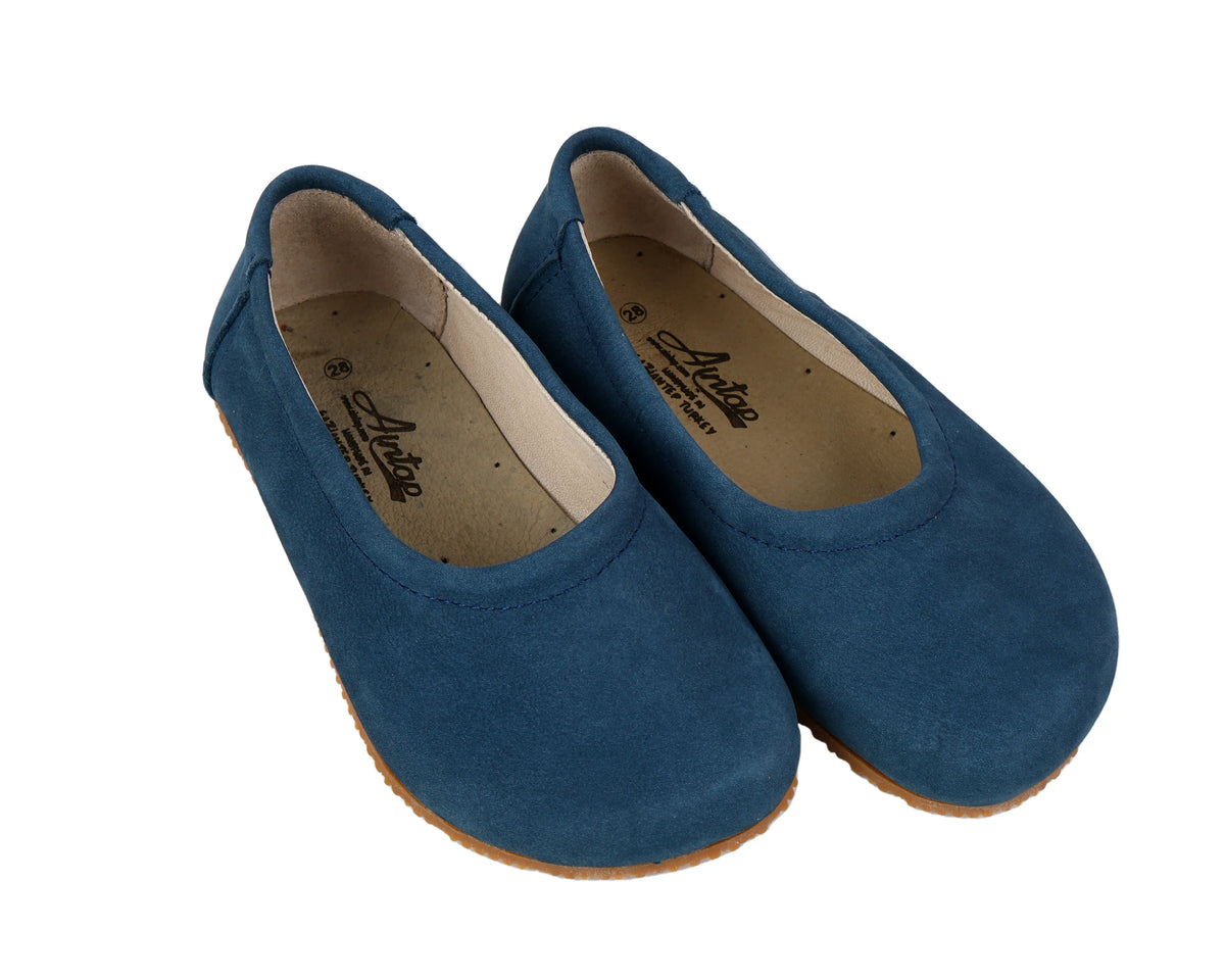 Nubuck Barefoot Ballet Shoes – Rubber Sole – Jeans