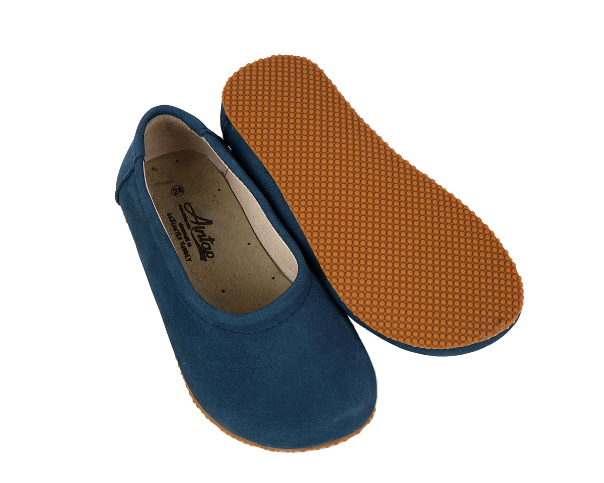 Nubuck Barefoot Ballet Shoes – Rubber Sole – Jeans