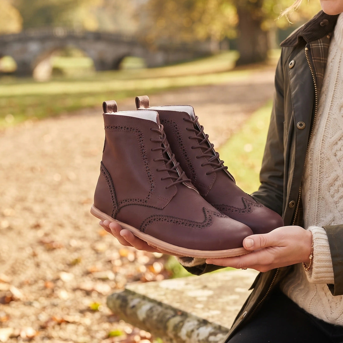 Smooth Barefoot Moccasin Boots Shoes – Eva Outsole – Burgundy